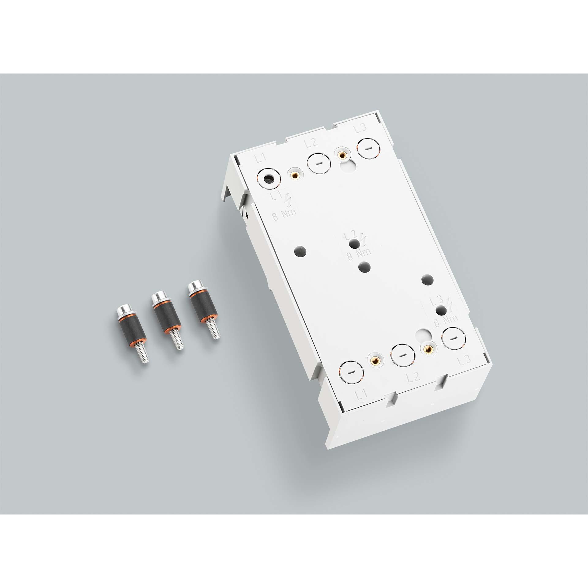 3P Sammelschienenadapter 250A, inkl. CU-Verbinder, 105x190mm, für ABB Tmax XT4, Allen-Bradley 140G-J