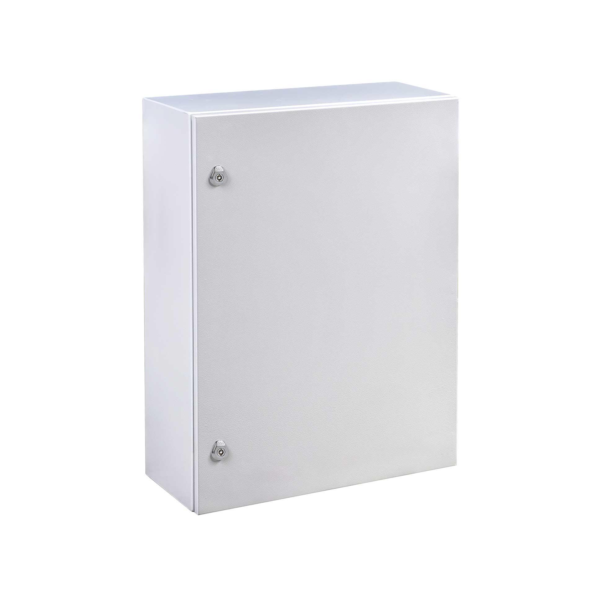 Wandgehäuse IP66, RAL 7035, BxHxT 500x600x300mm, mit Montageplatte