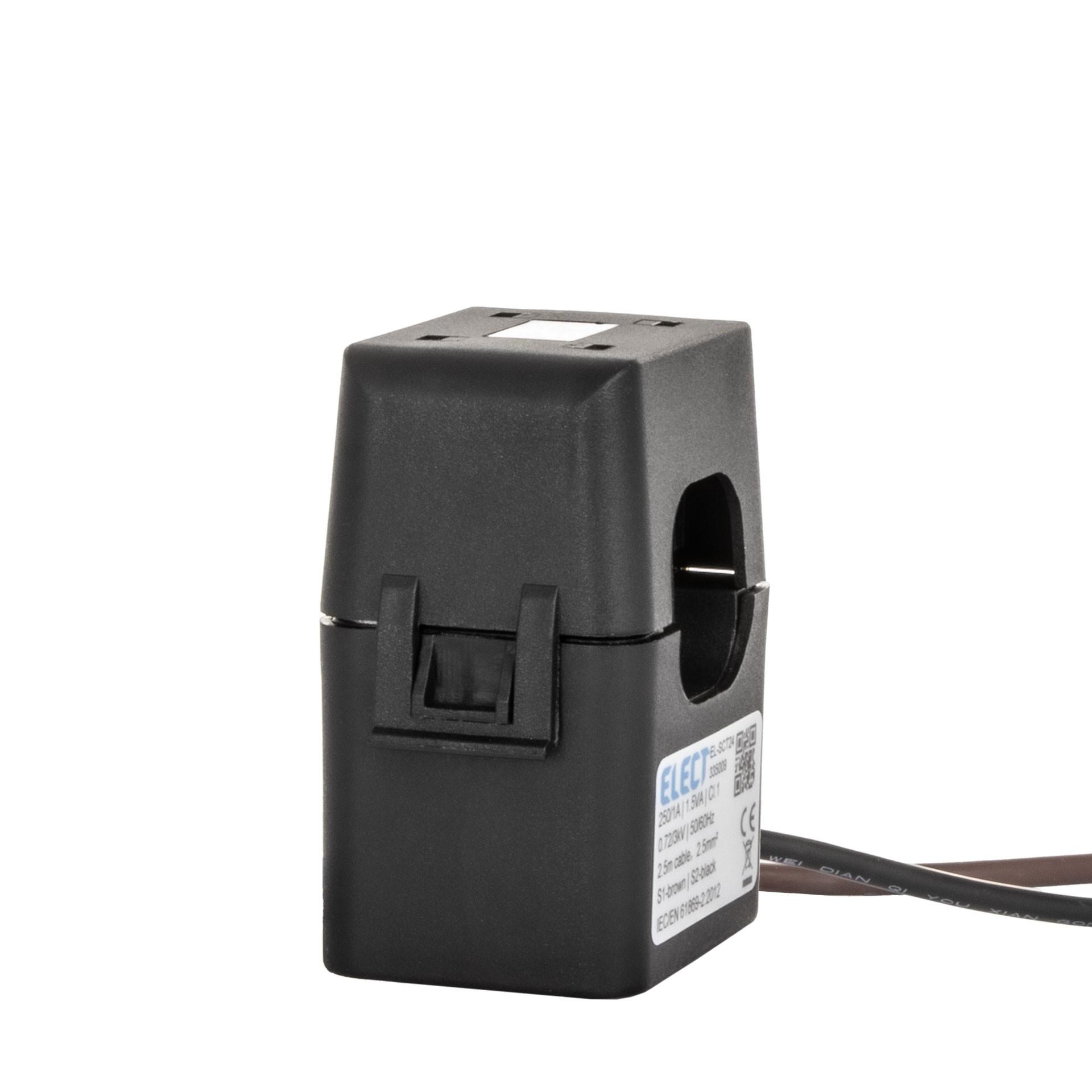 Kabelumbauwandler EL-SCT50 | 800/5A, 5.0VA, Klasse 0.5S, Ø50mm, 2.5mm², 2.5m Litze