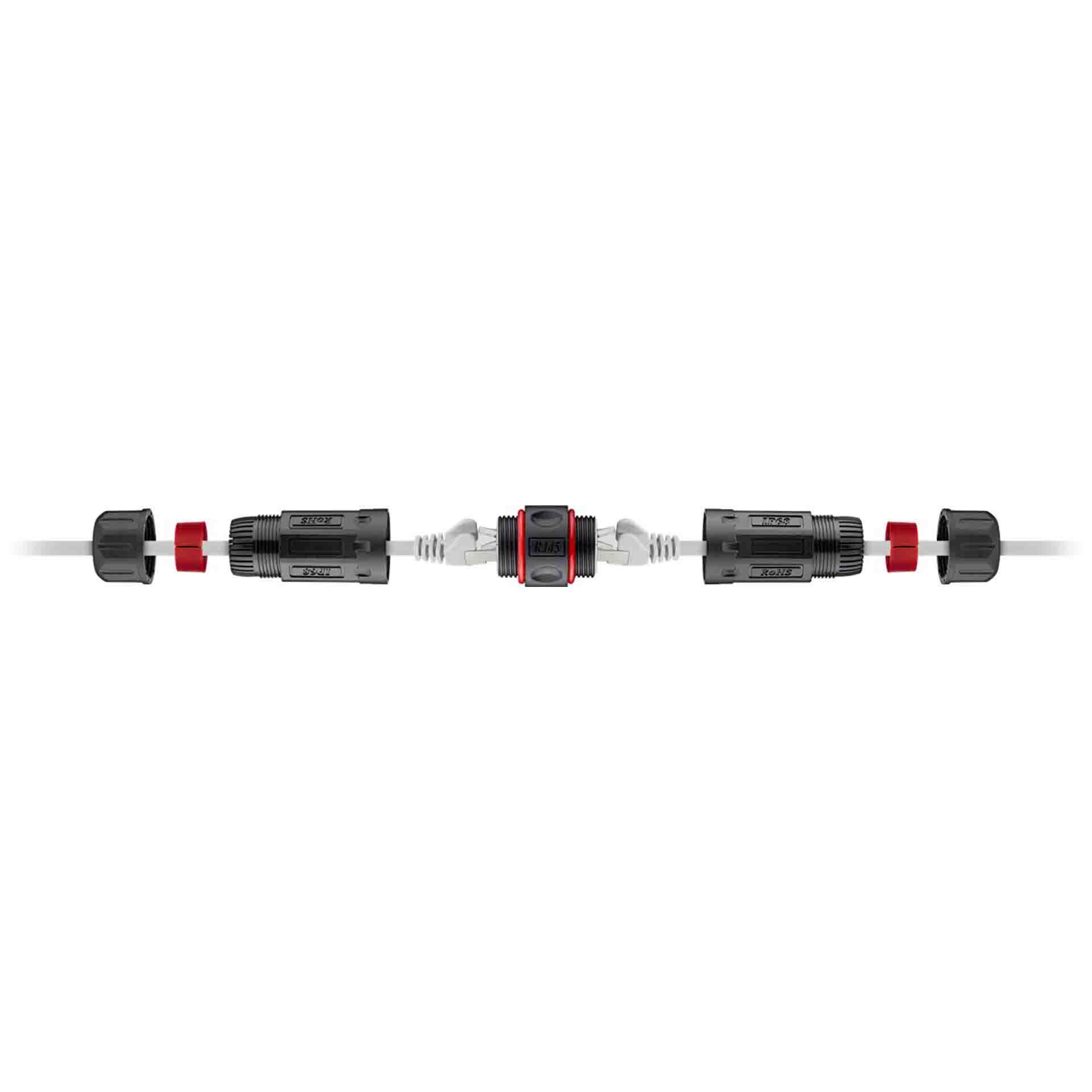 Netzwerkkabel-Verbinder, CAT 6, IP68