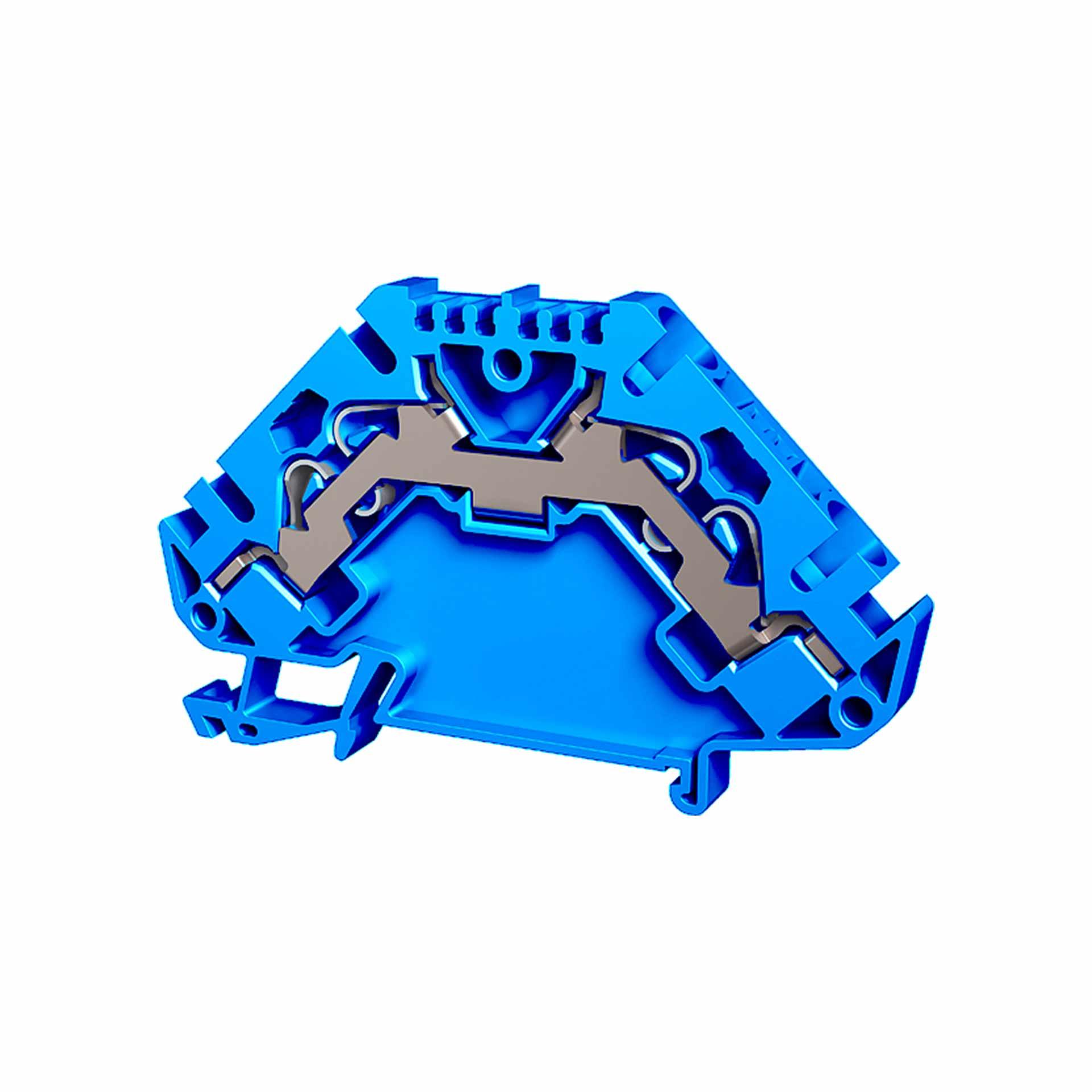 Push-in spring terminal 4mm², 4-wire, blue