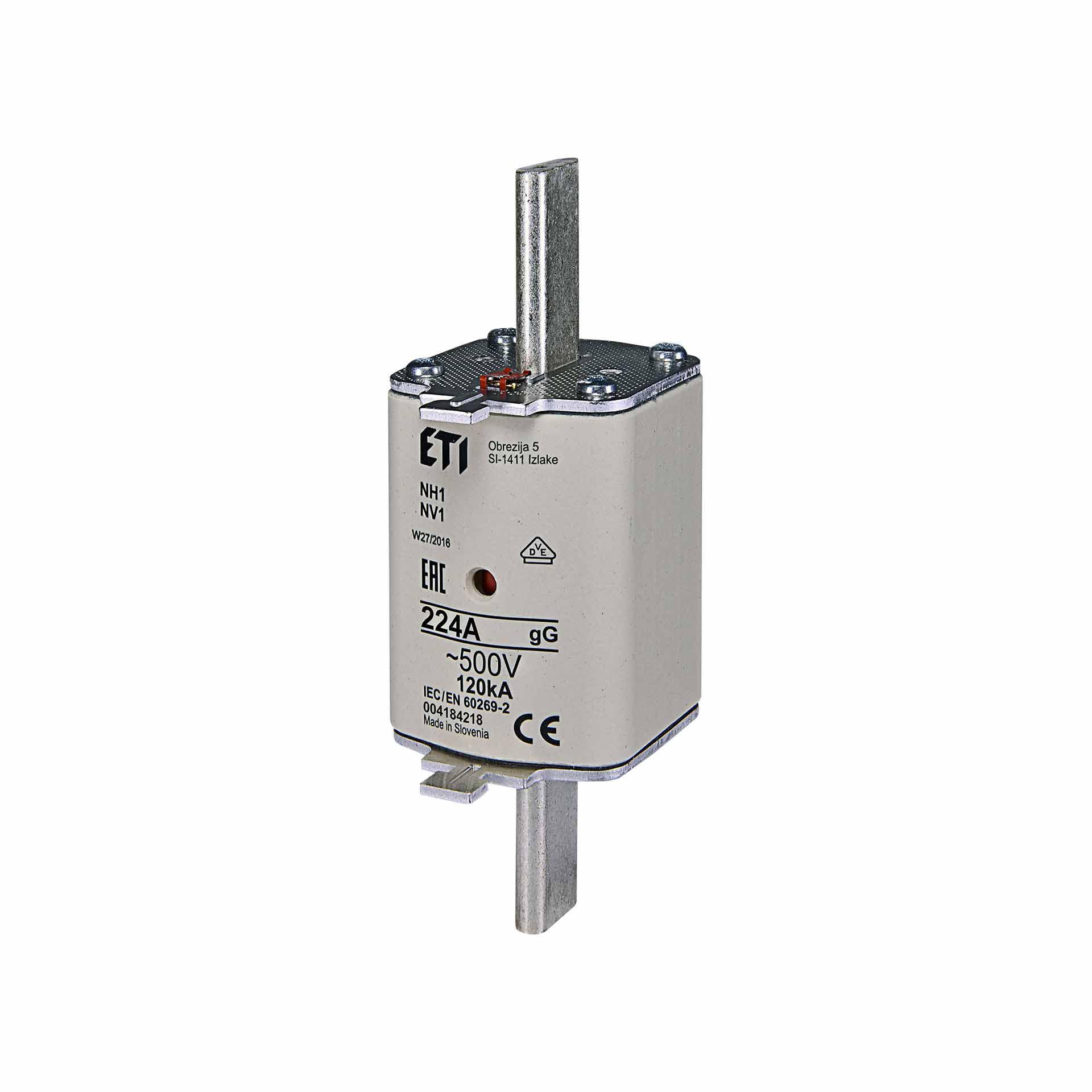 NH-Sicherung Gr.1  224A, Charakteristik gL-gG 500V