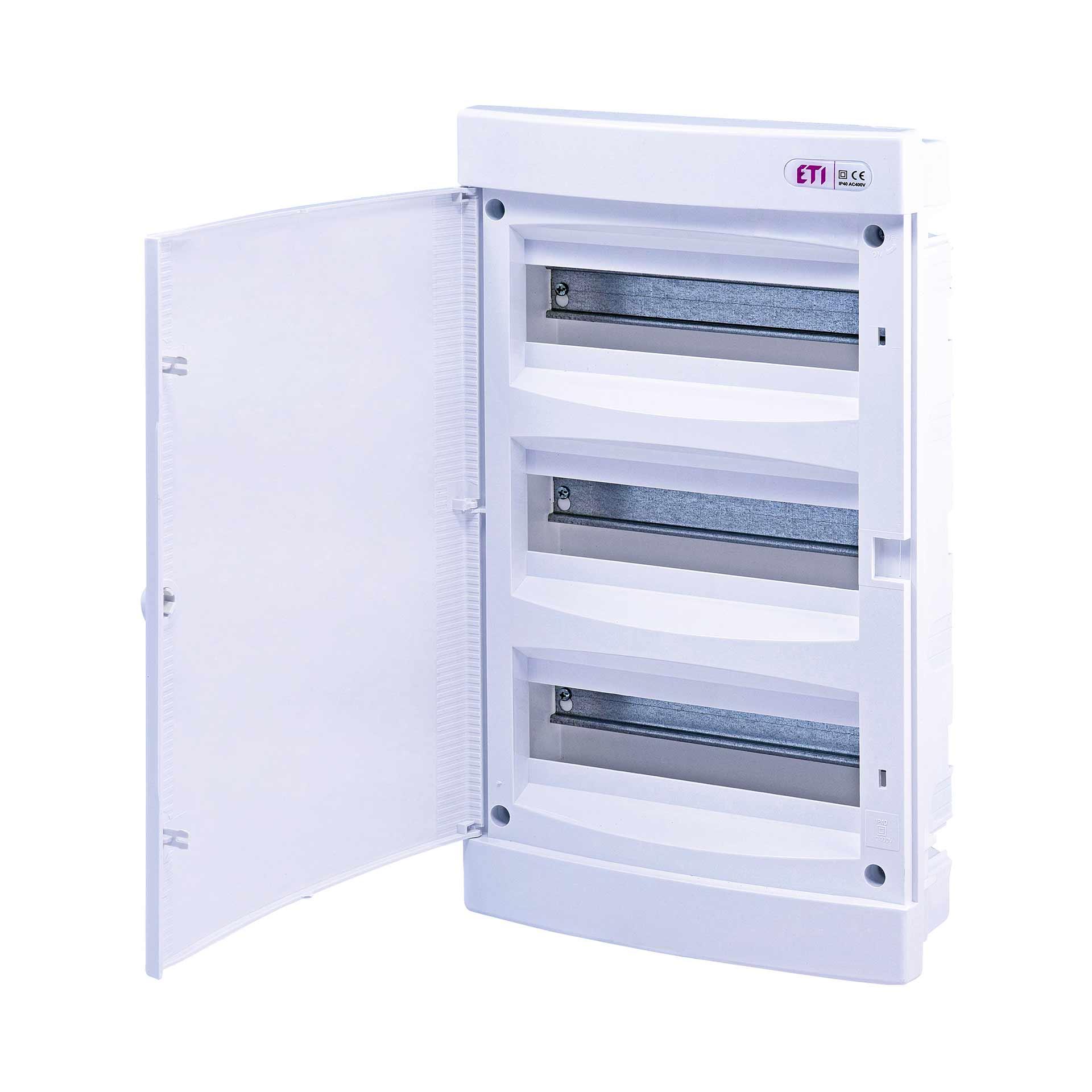 Unterputzverteiler mit weisser Tür "ECM-36-PO", IP40, 3x12 Modul (36M)