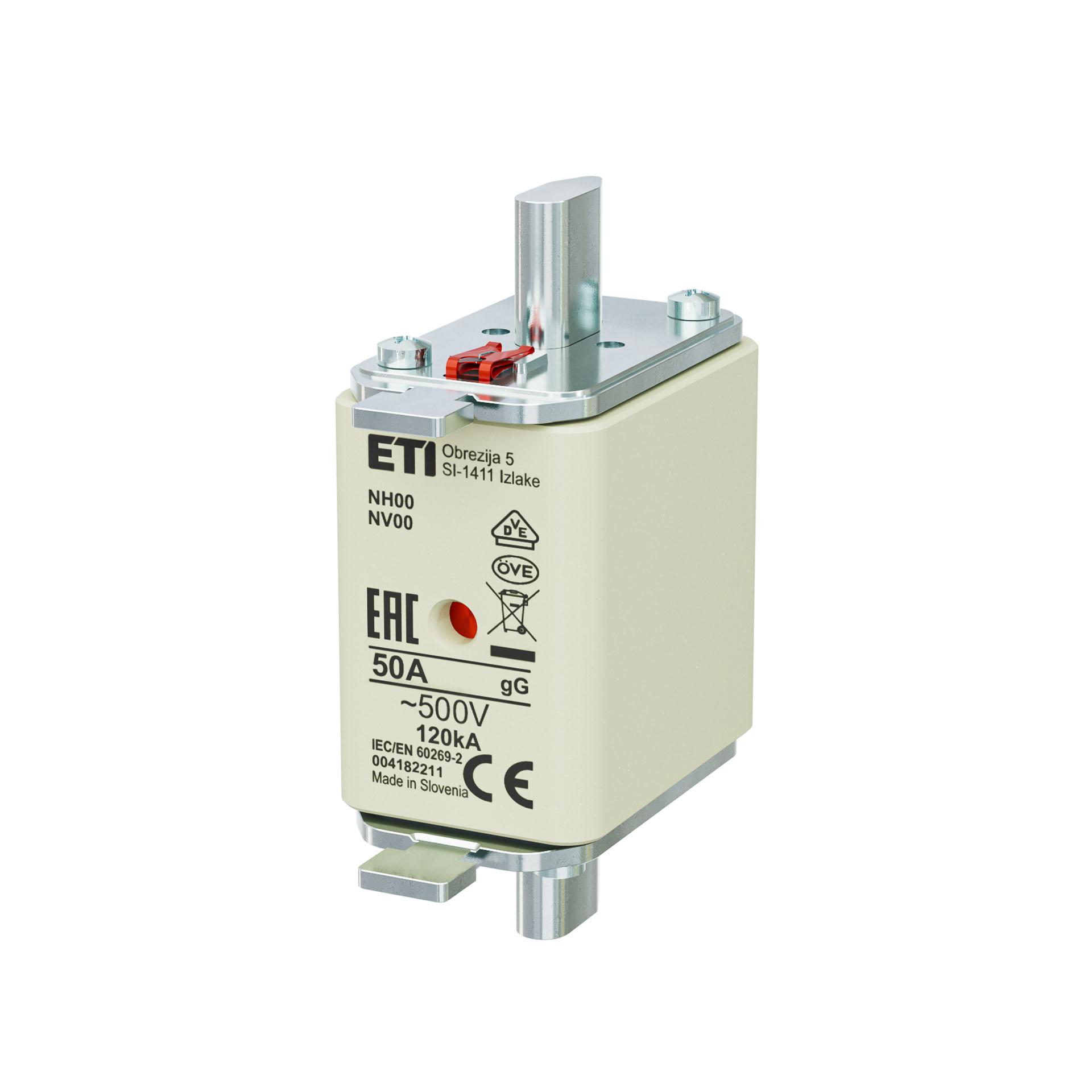 NH-Sicherung Gr. 00 50A, Charakteristik gL-gG 500V