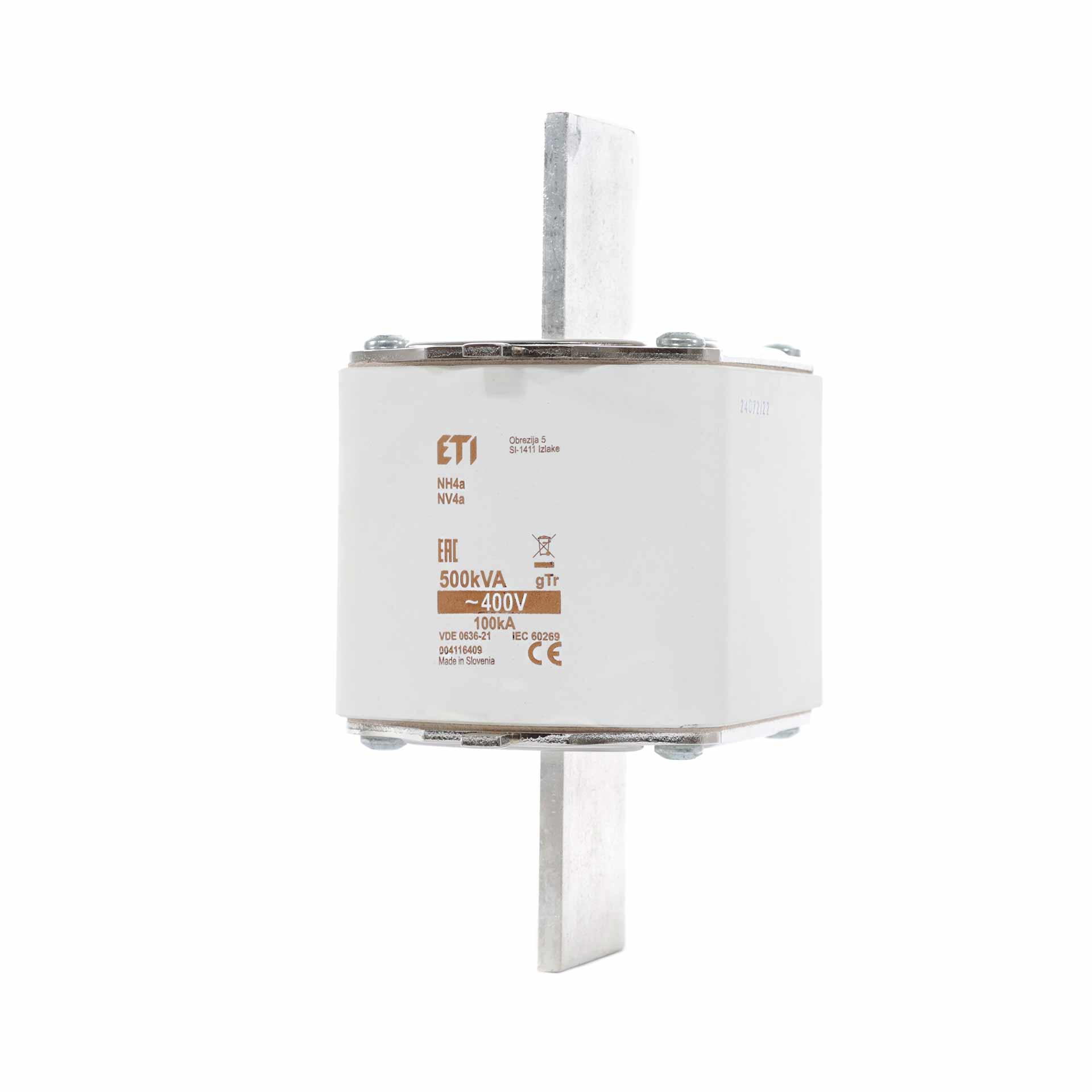 NH fuse size 3, 722A for transformer protection 500kVA, gTr