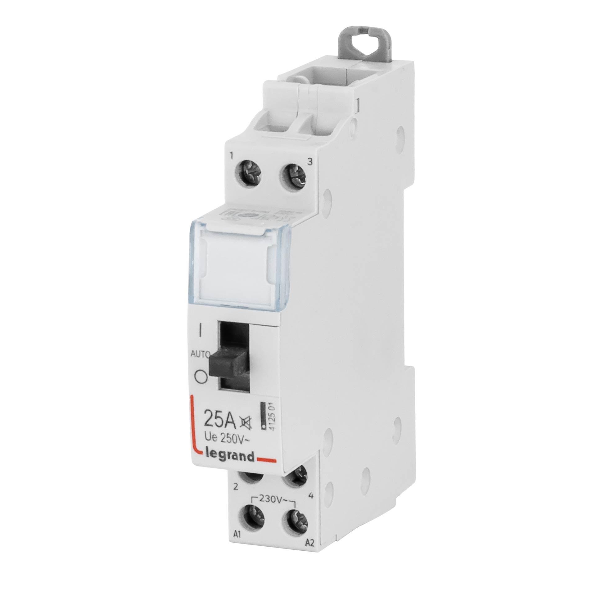 Installationsschütz CX3 brummfrei 25A, 2L, 230V, 2NO mit manueller Bedienung