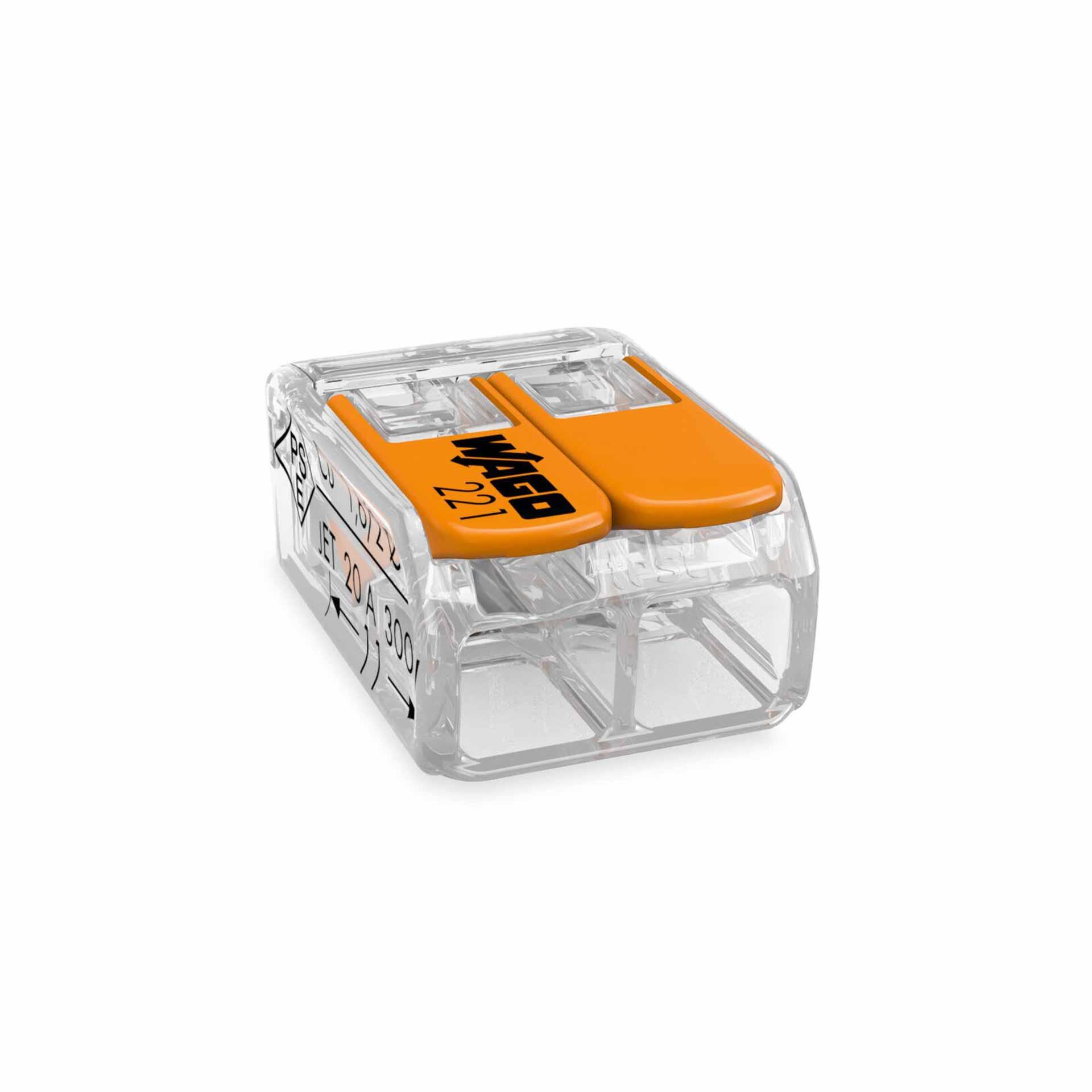 WAGO 221-412 / 2-Leiter / Dosenklemme 0.2-4 mm²