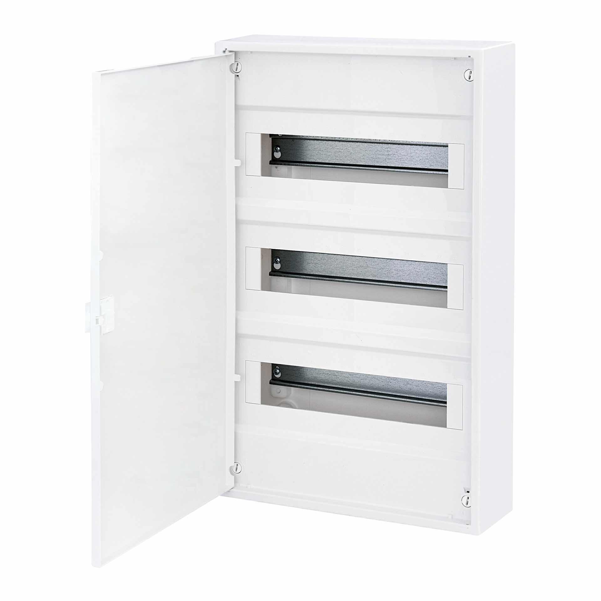Aufputzverteiler mit weisser Tür "ACT-36-PO", IP40, 3x12 Modul (36M)
