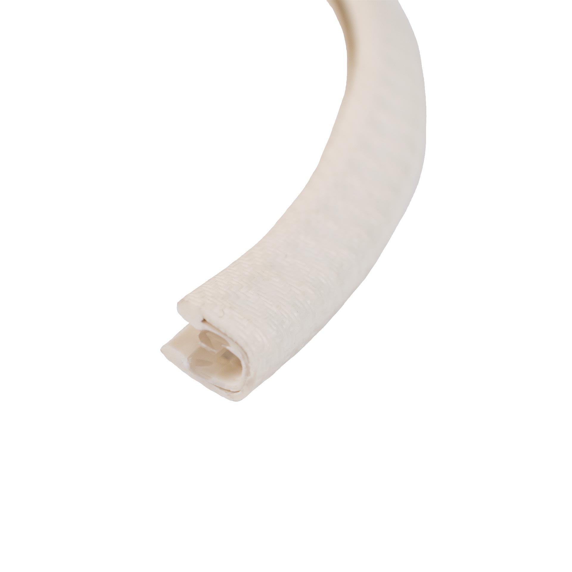 Kantenschutzprofil weiss/grau, Klemmbereich 1-2 mm, PVC, mit eingebettetem Stahlgerüst, 100m