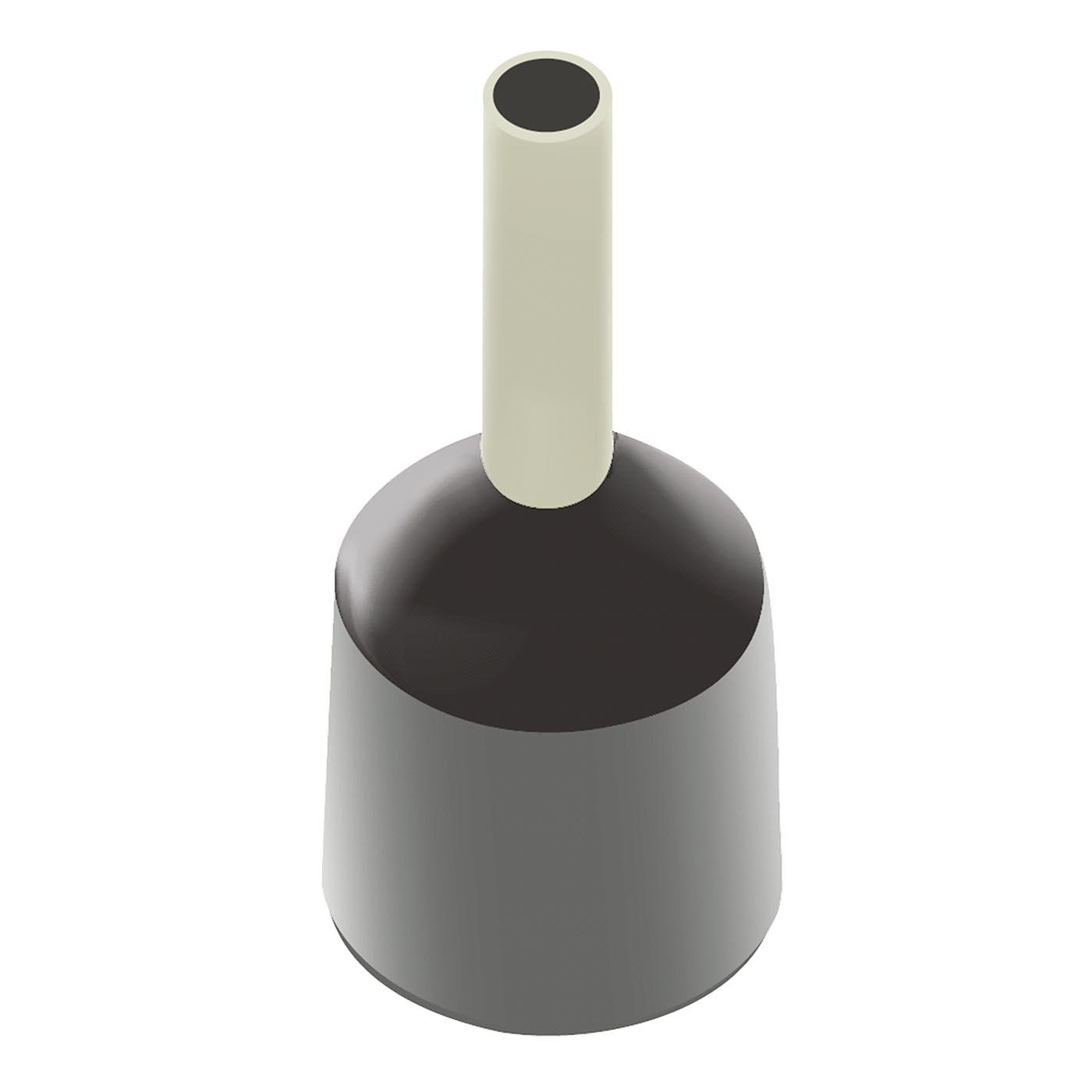 Aderendhülsen für kurzschlusssichere Leitungen (DIN & WE) grau / 4mm² / 10mm