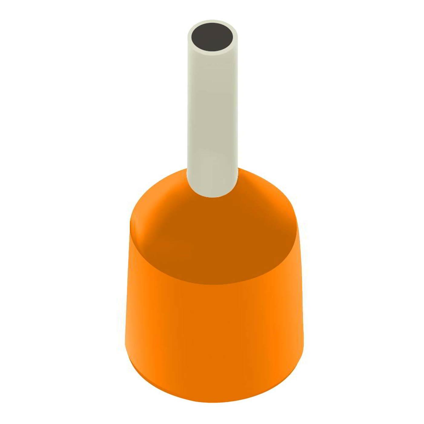 Aderendhülsen für kurzschlusssichere Leitungen (TE) orange / 4mm² / 10mm