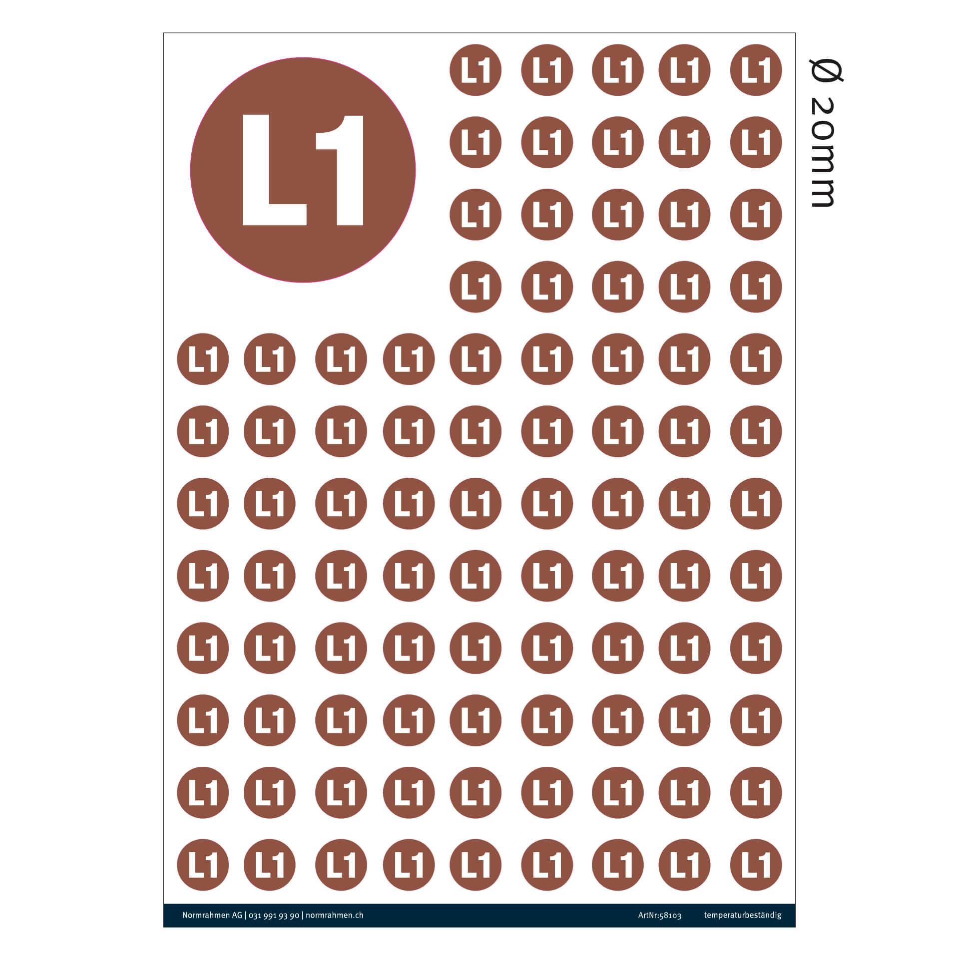 Aussenleiter L1 Ø 20mm,VPE 108 Stk. A4 Bogen 