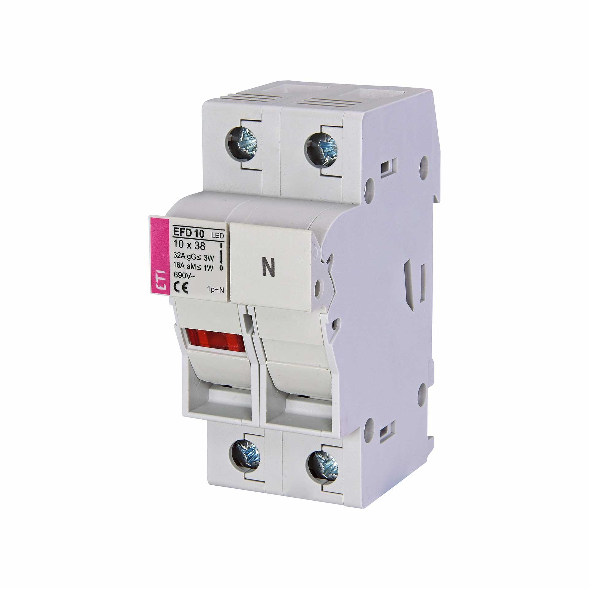 Sicherungstrennschalter EFD 10, 1P+N, LED-Anzeige, Max. 32A, Sicherung 10x38