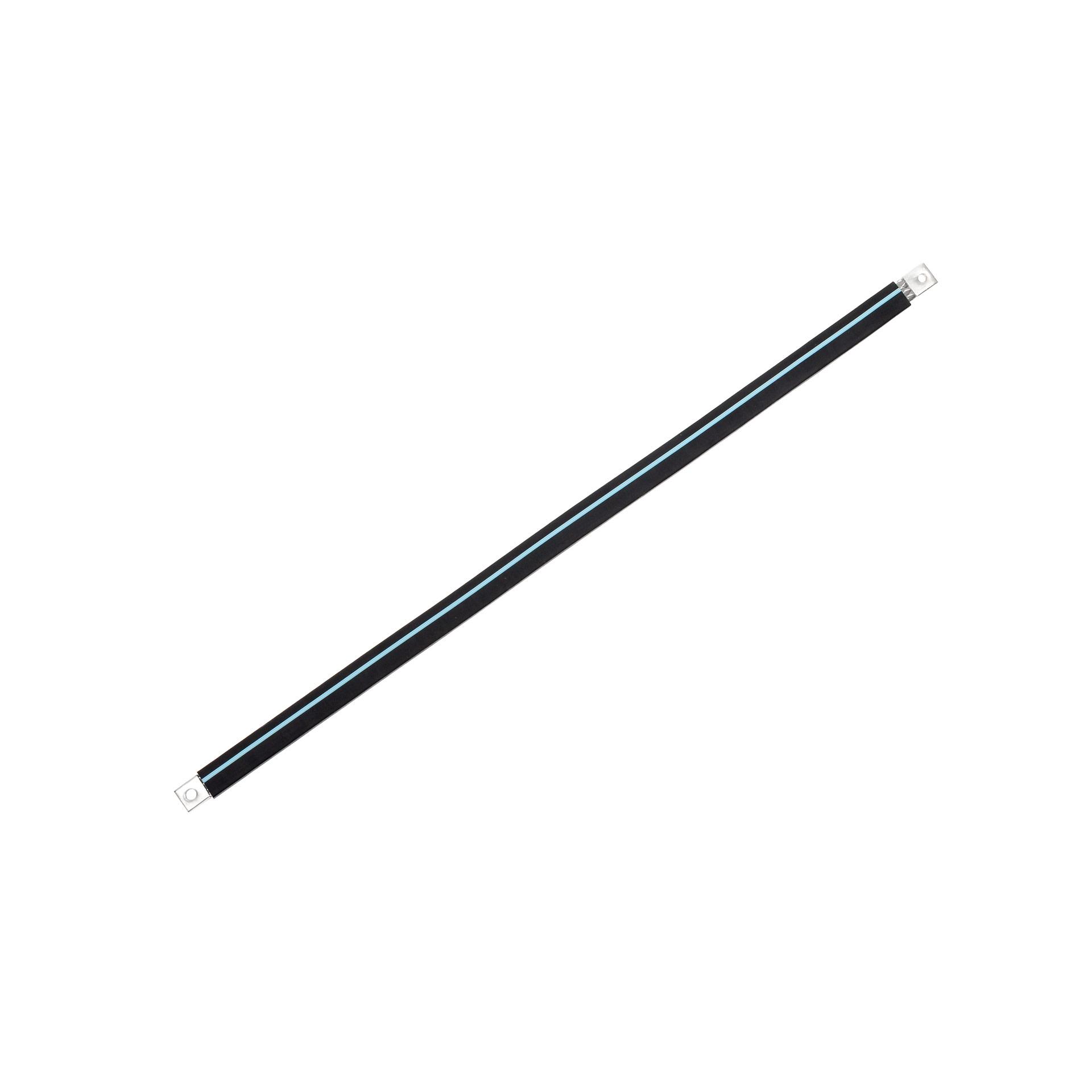 Isolierte Anschlusslasche aus Kupfergeflecht verzinnt "L:730mm" 85mm², 315A, M8 & M10, Halogenfrei