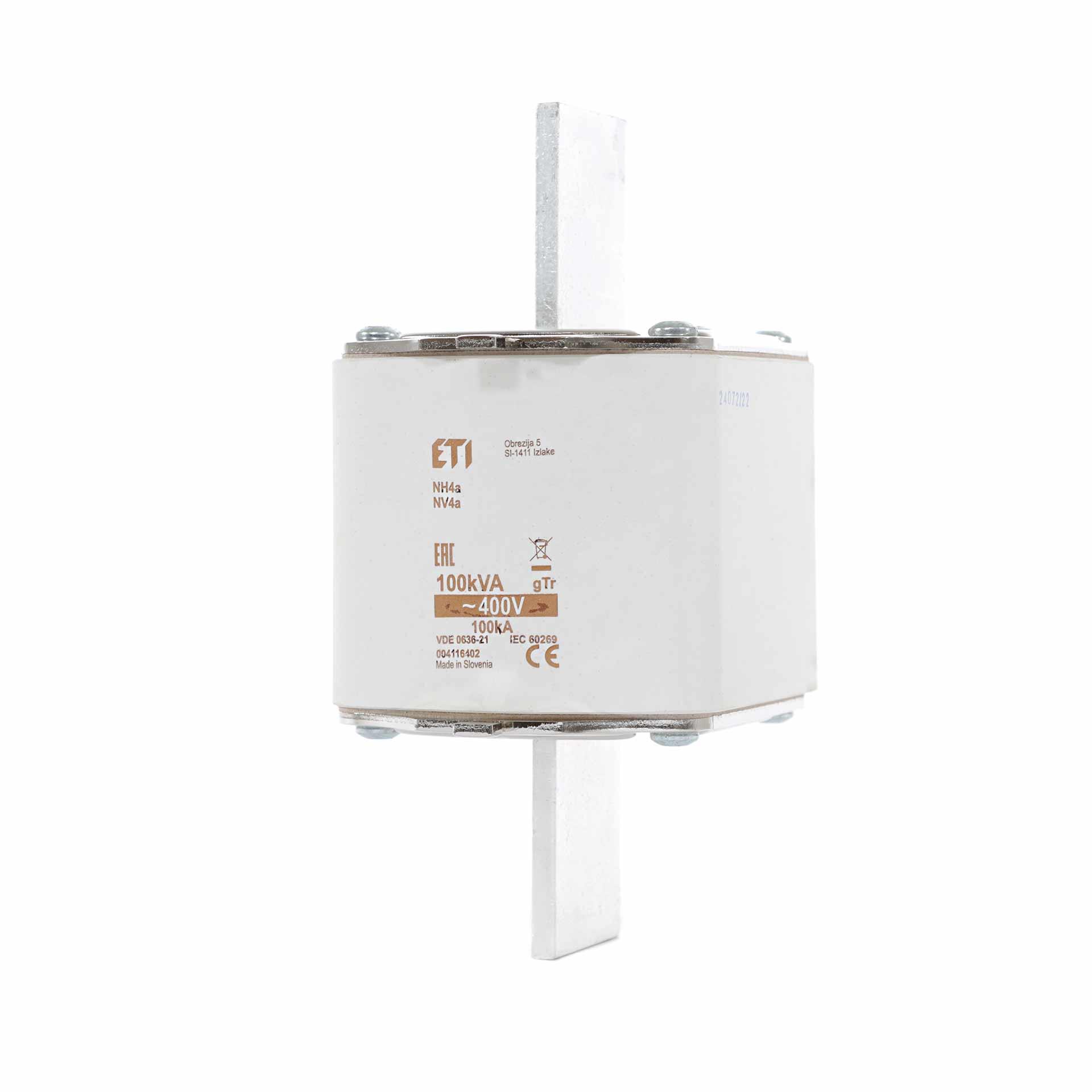 NH fuse size 4A, 144A for transformer protection 100kVA, gTr