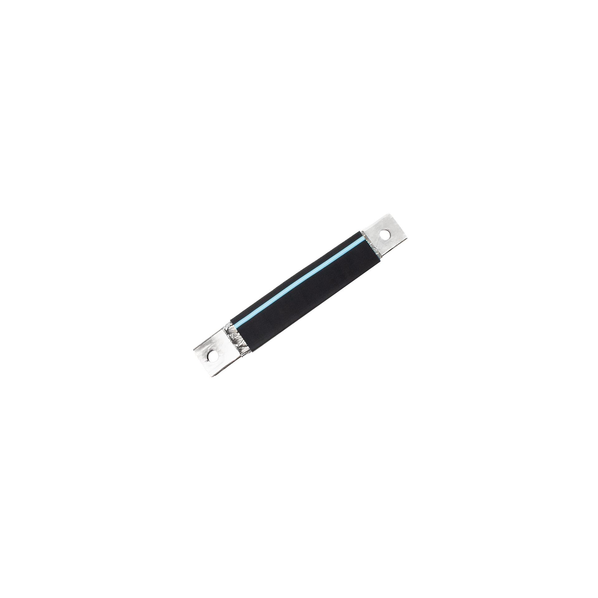 Isolierte Anschlusslasche aus Kupfergeflecht verzinnt "L:330mm" 240mm2, 630A, 2x M12, Halogenfrei
