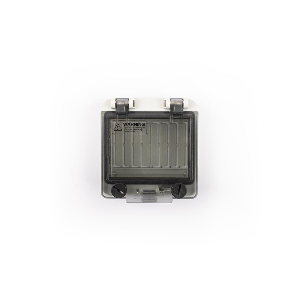 Klappdeckel 4-Modul mit Schutzkorb Tiefe 23mm, IP67