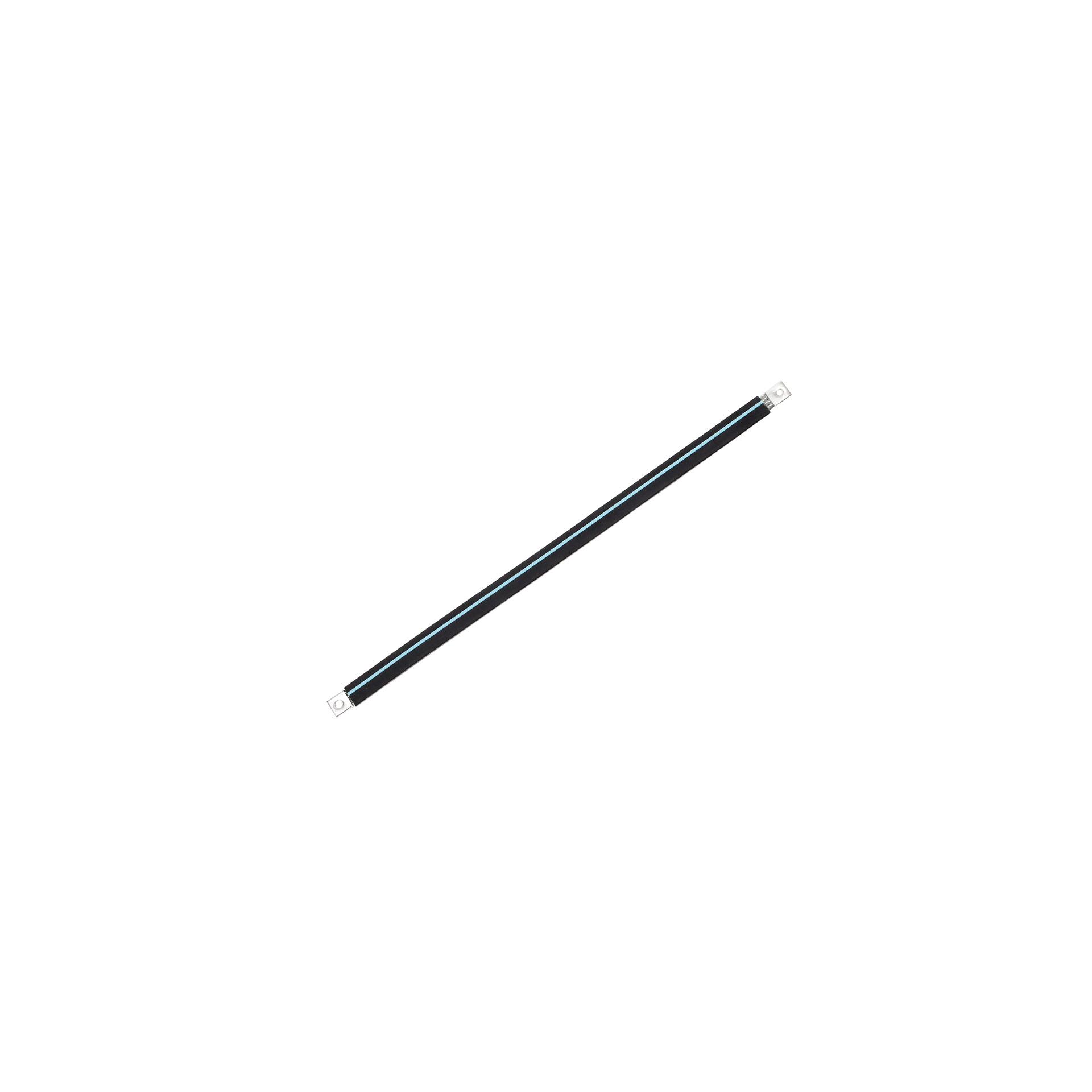 Isolierte Anschlusslasche aus Kupfergeflecht verzinnt "L:330mm" 50mm2, 250A, 2x M10, Halogenfrei