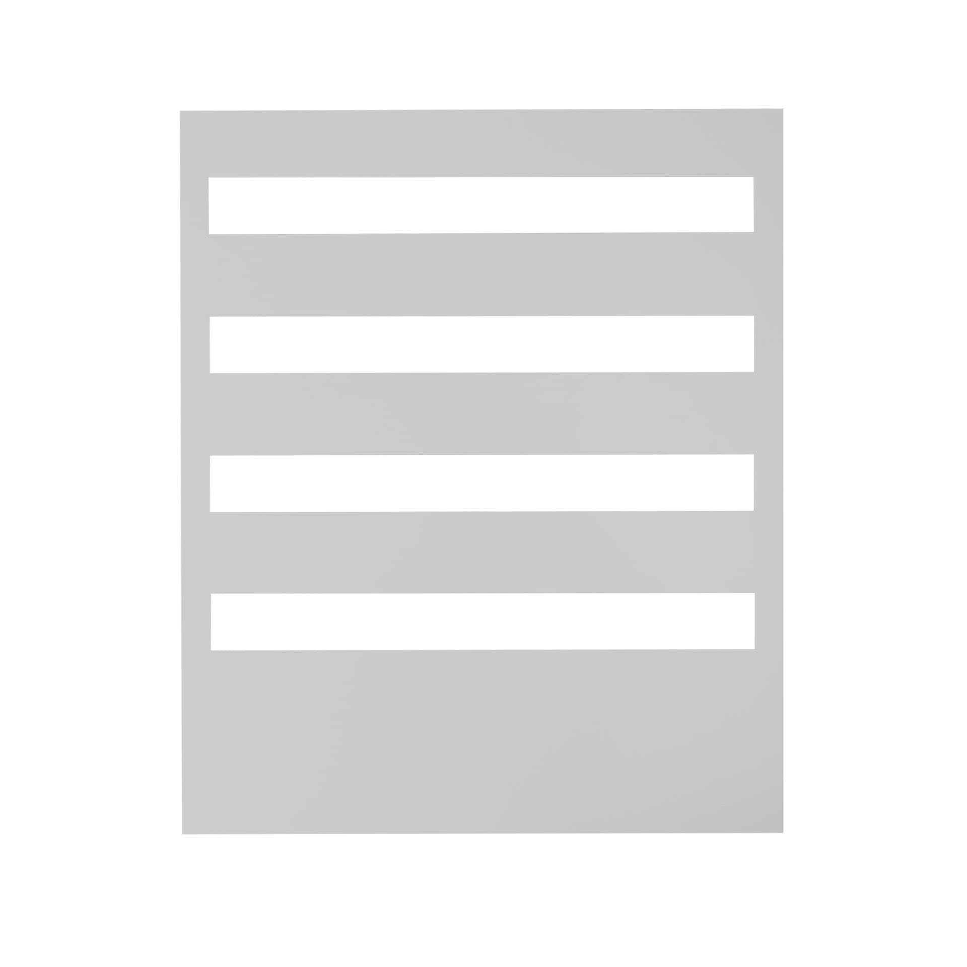 Abdeckplatte mit 4 Ausschnitten, 500x600x4mm, Polystyrol 7035 lichtgrau, halogenfrei