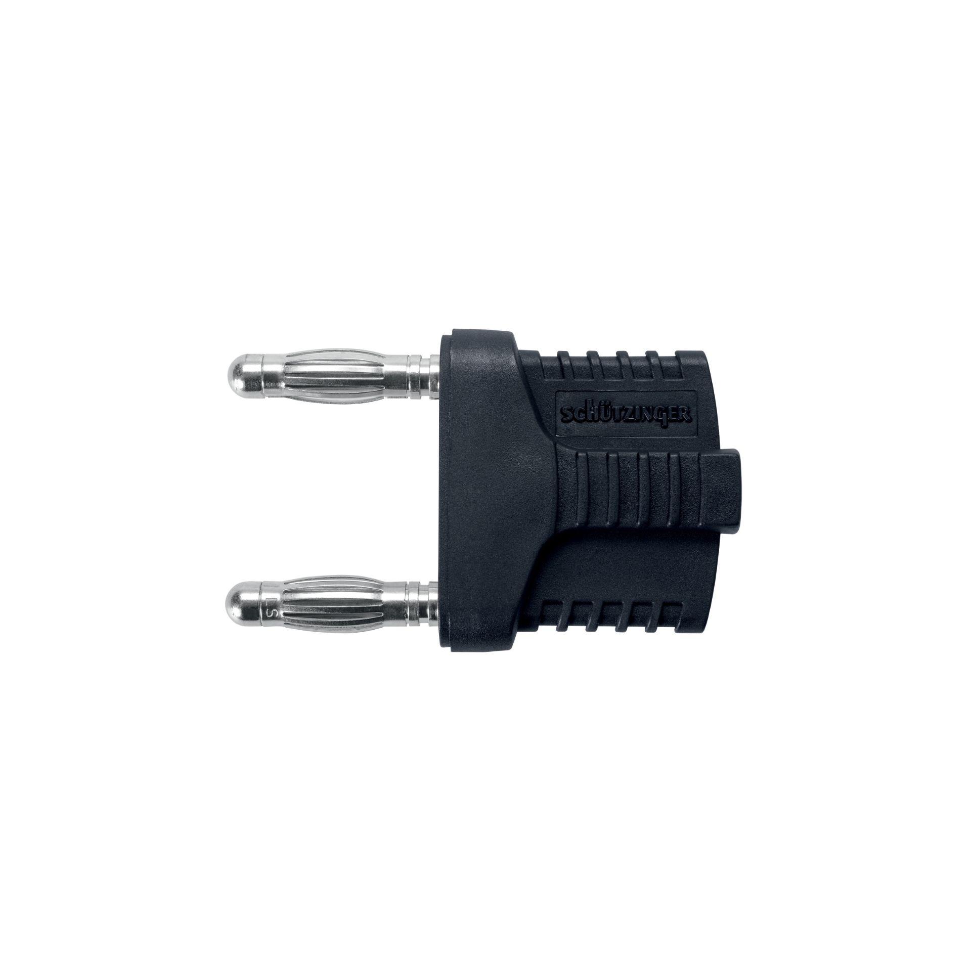 Kurzschlusstecker mit axialer Messbuchse ø 4mm, schwarz