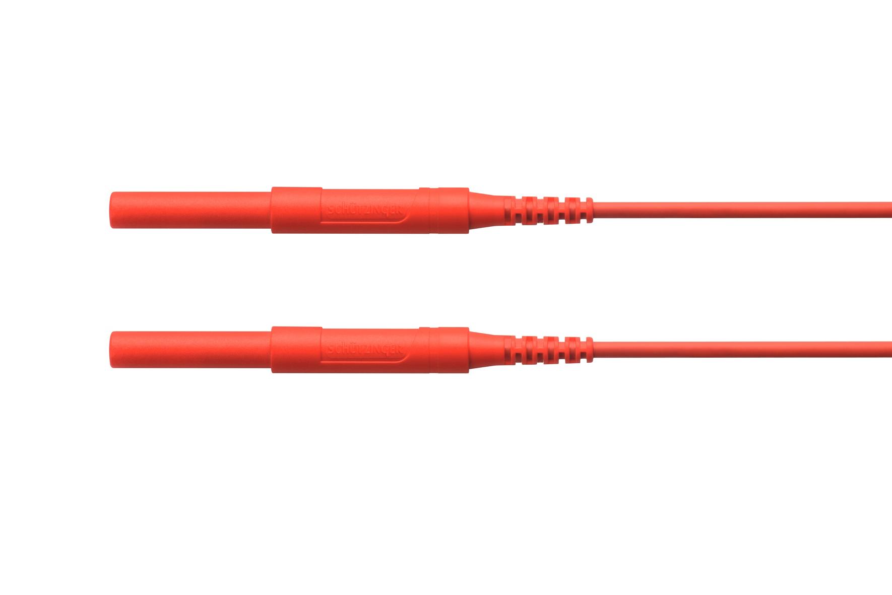 Hochspannungs-Sicherheits-Prüfleitung, Buchse ø 4mm, AWG16, 1000mm, rot