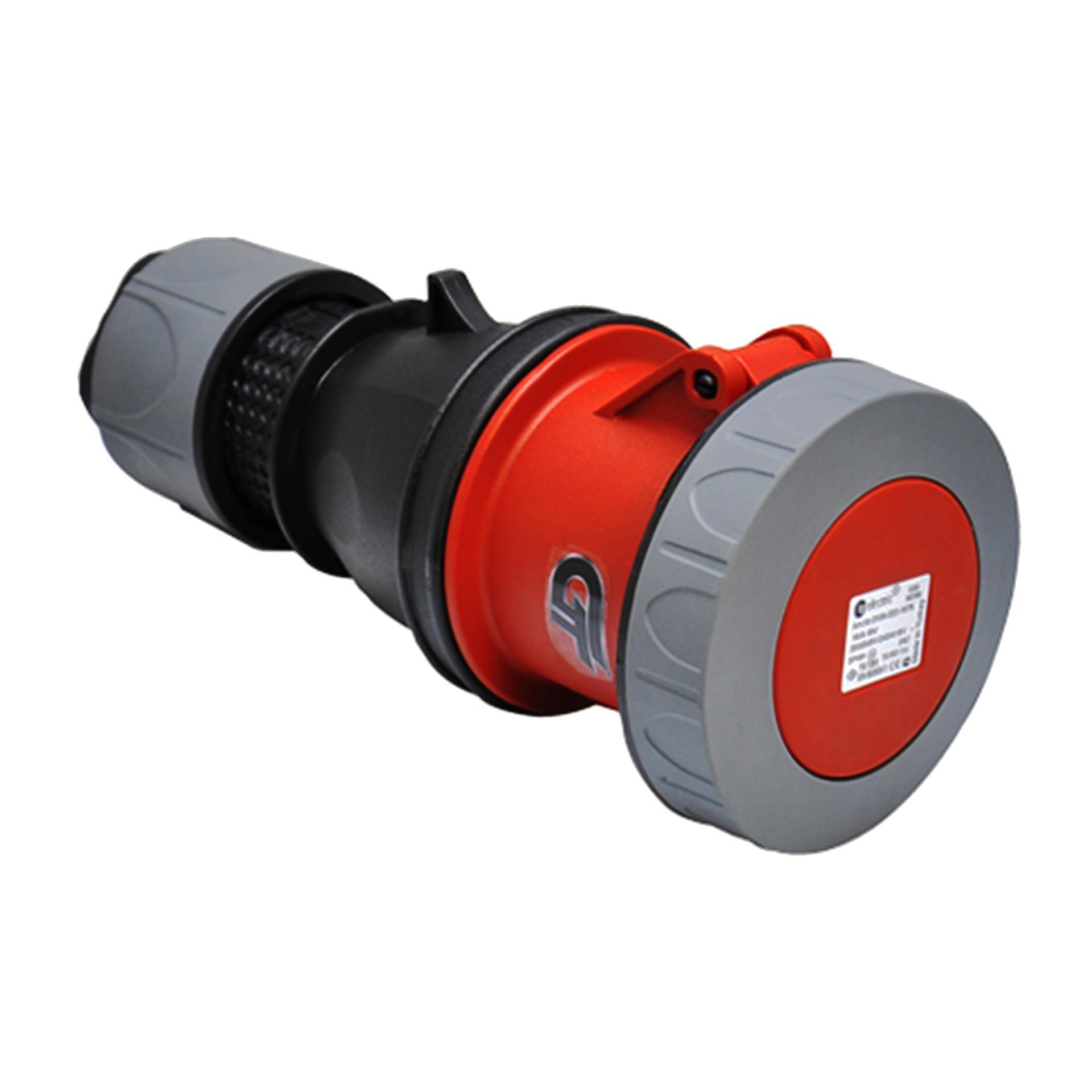 CEE Kupplung 63A 5P 6h, 3PNE 400V, IP67, vernickelte Kontakte, GT-Version, Schraubklemme