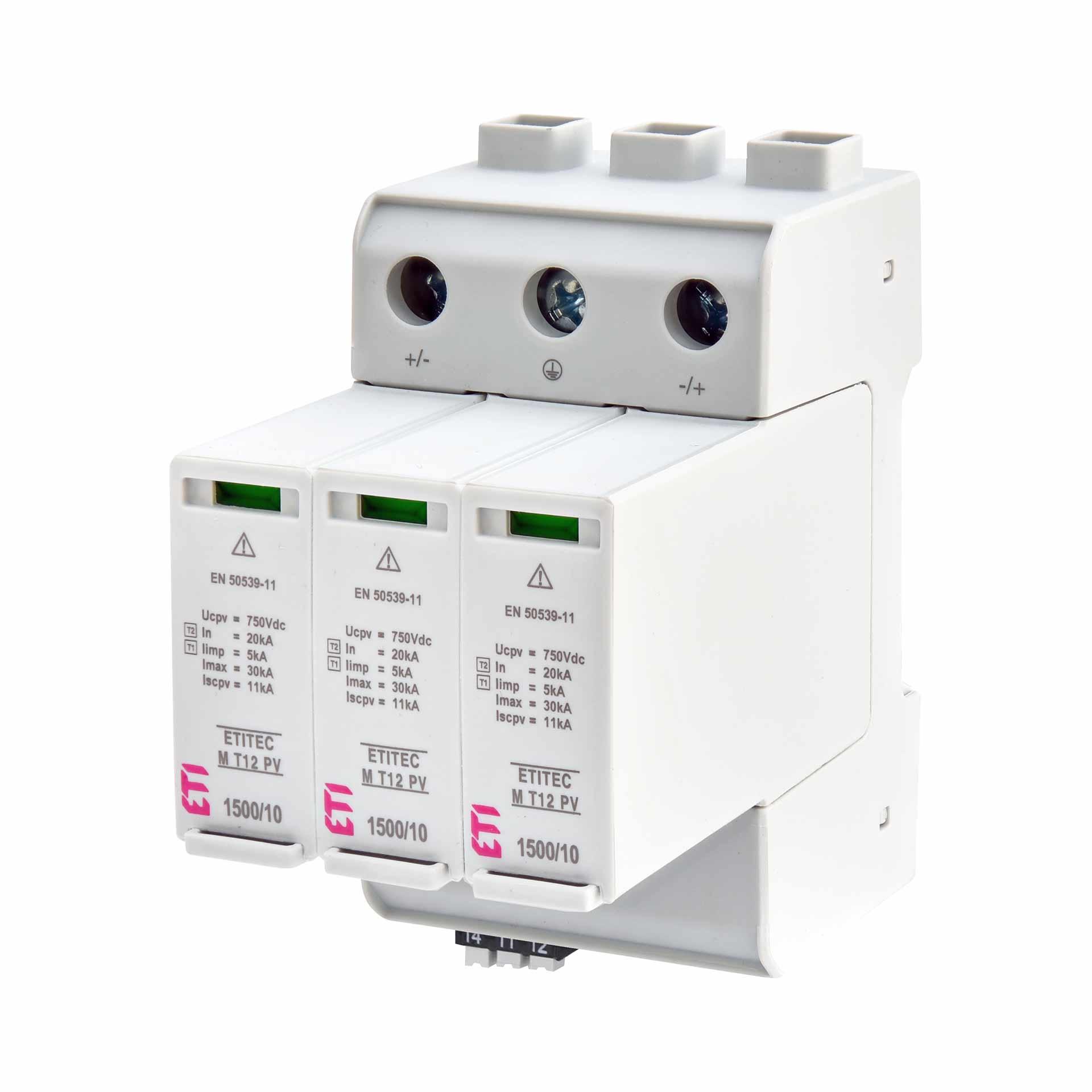 Parafoudre type 1+2, ETITEC M T12, PV, 1500/10 Y RC