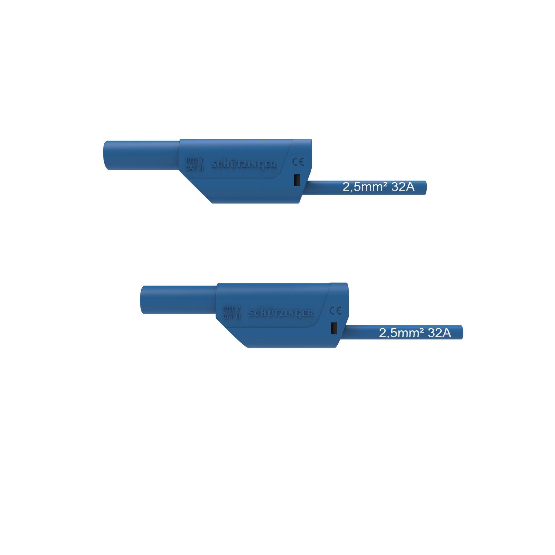 Sicherheits-Verbindungsleitung ø 4mm, 2.5mm2, 1000mm, blau