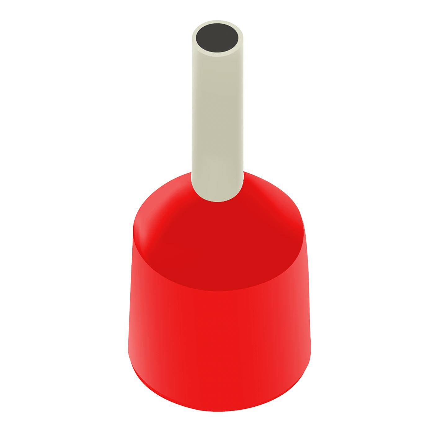 Aderendhülsen für kurzschlusssichere Leitungen (DIN) rot / 10mm² / 12mm
