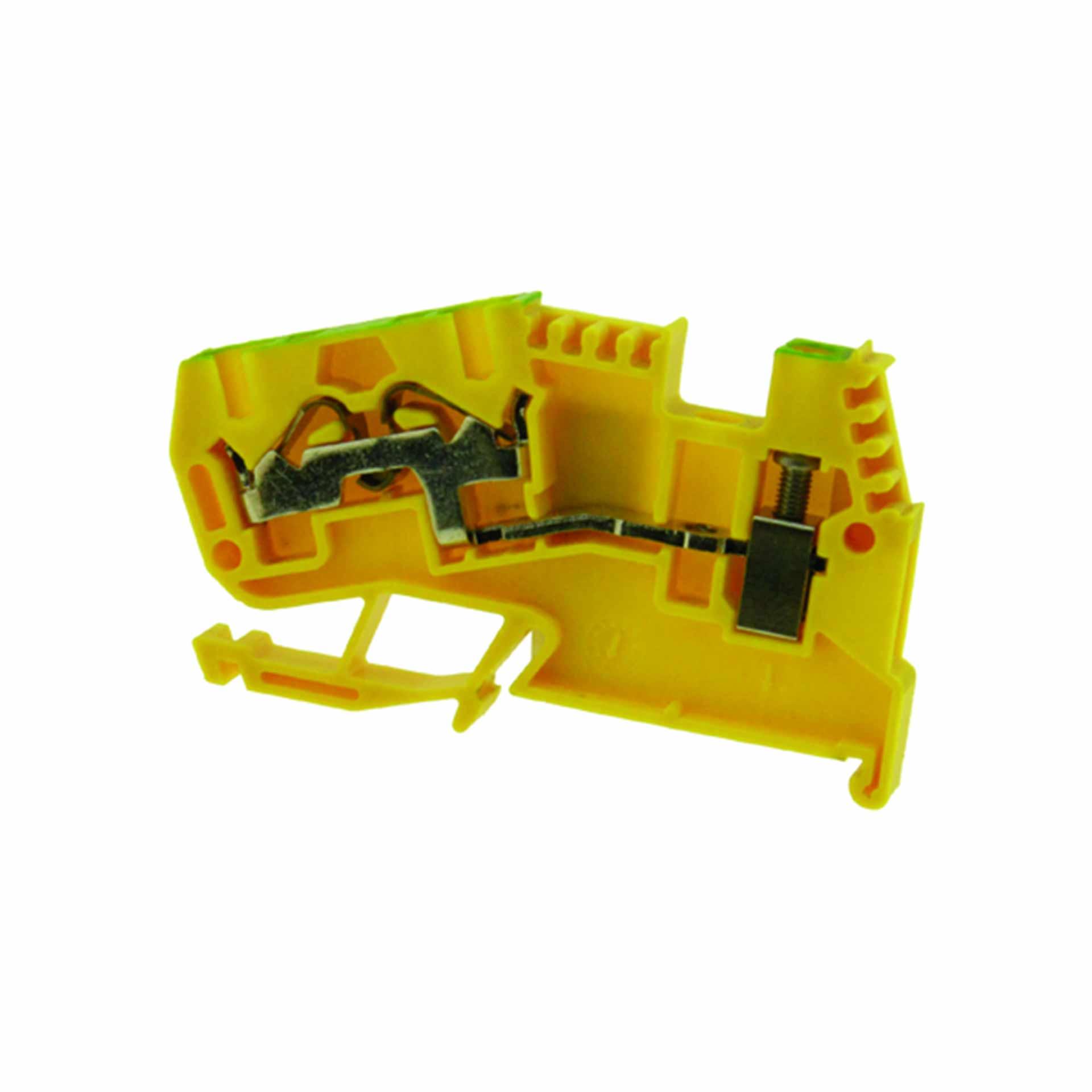 4 mm² screw-in spring terminal, 3-conductor, green-yellow insulated
