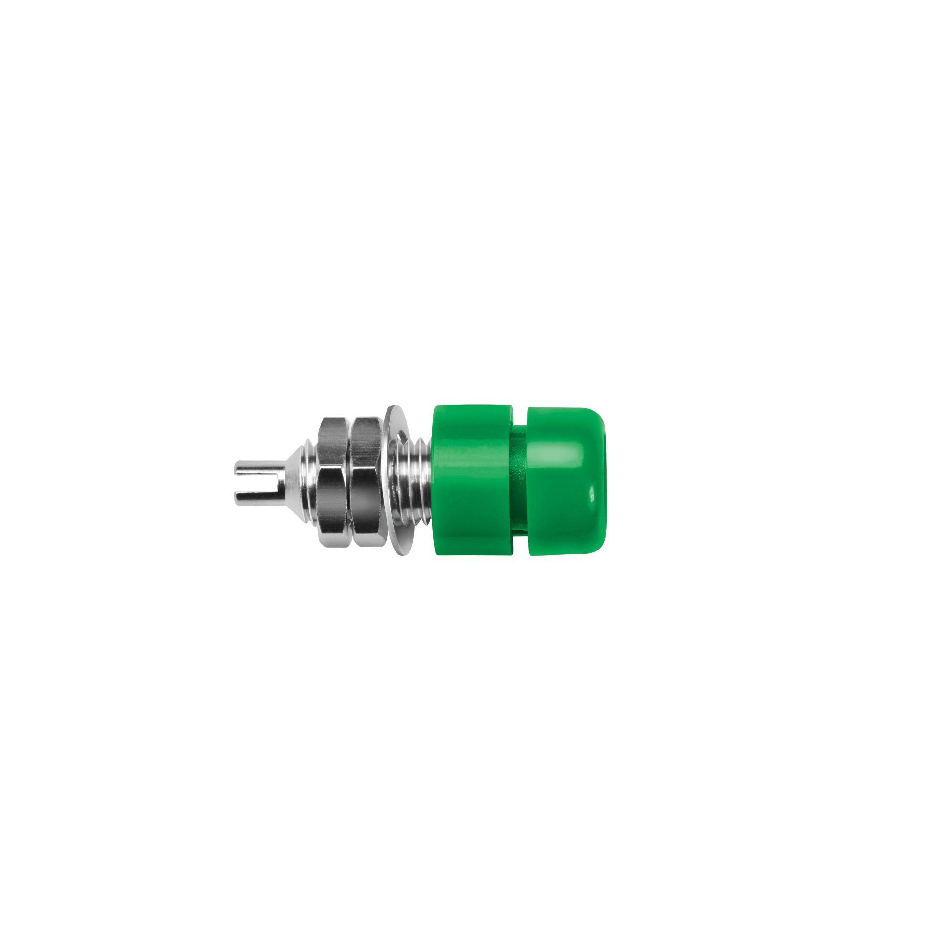 Einbaubuchse ø 4mm, für isolierten Einbau, grün