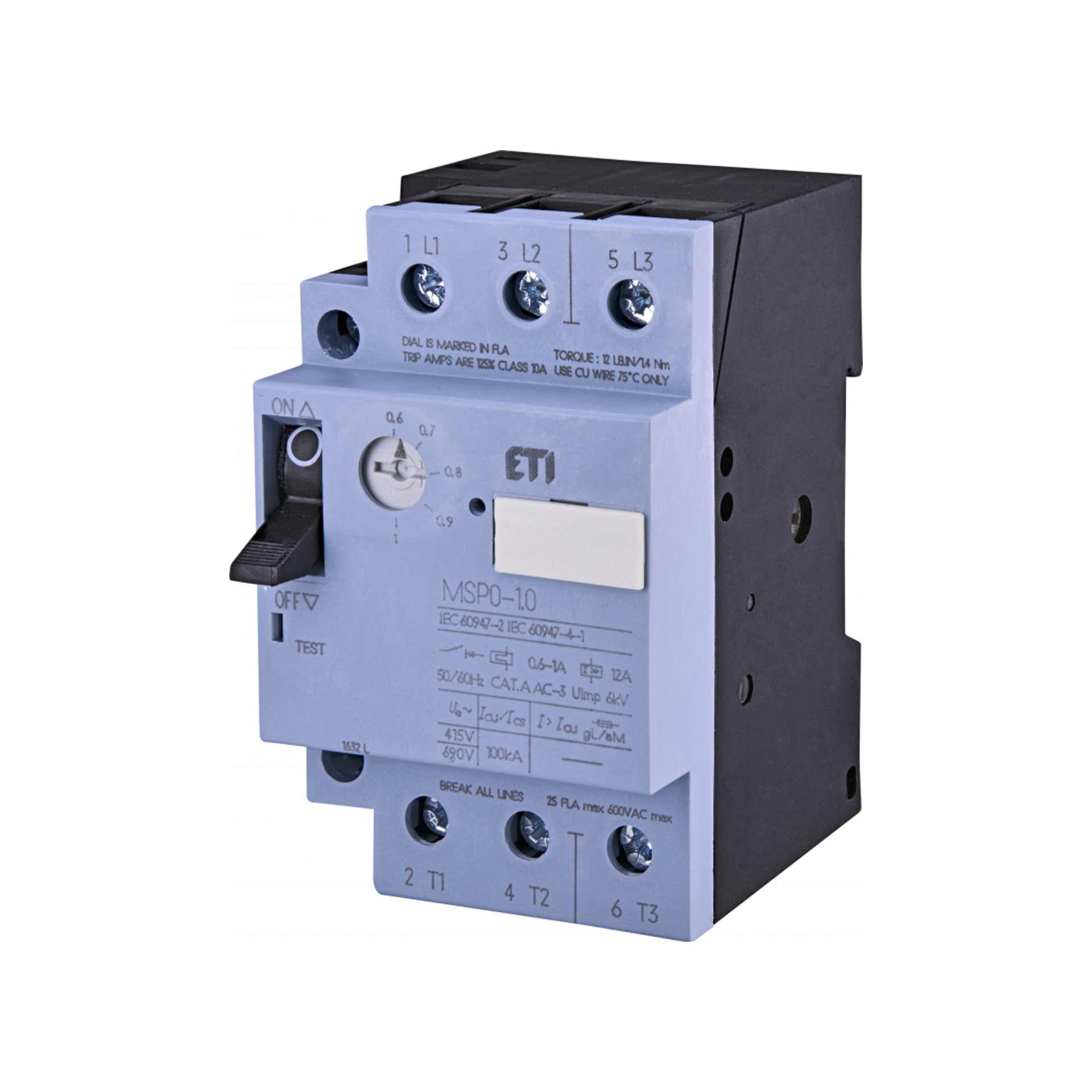 Motorschutzschalter MSP0 / 0.6 - 1.0A