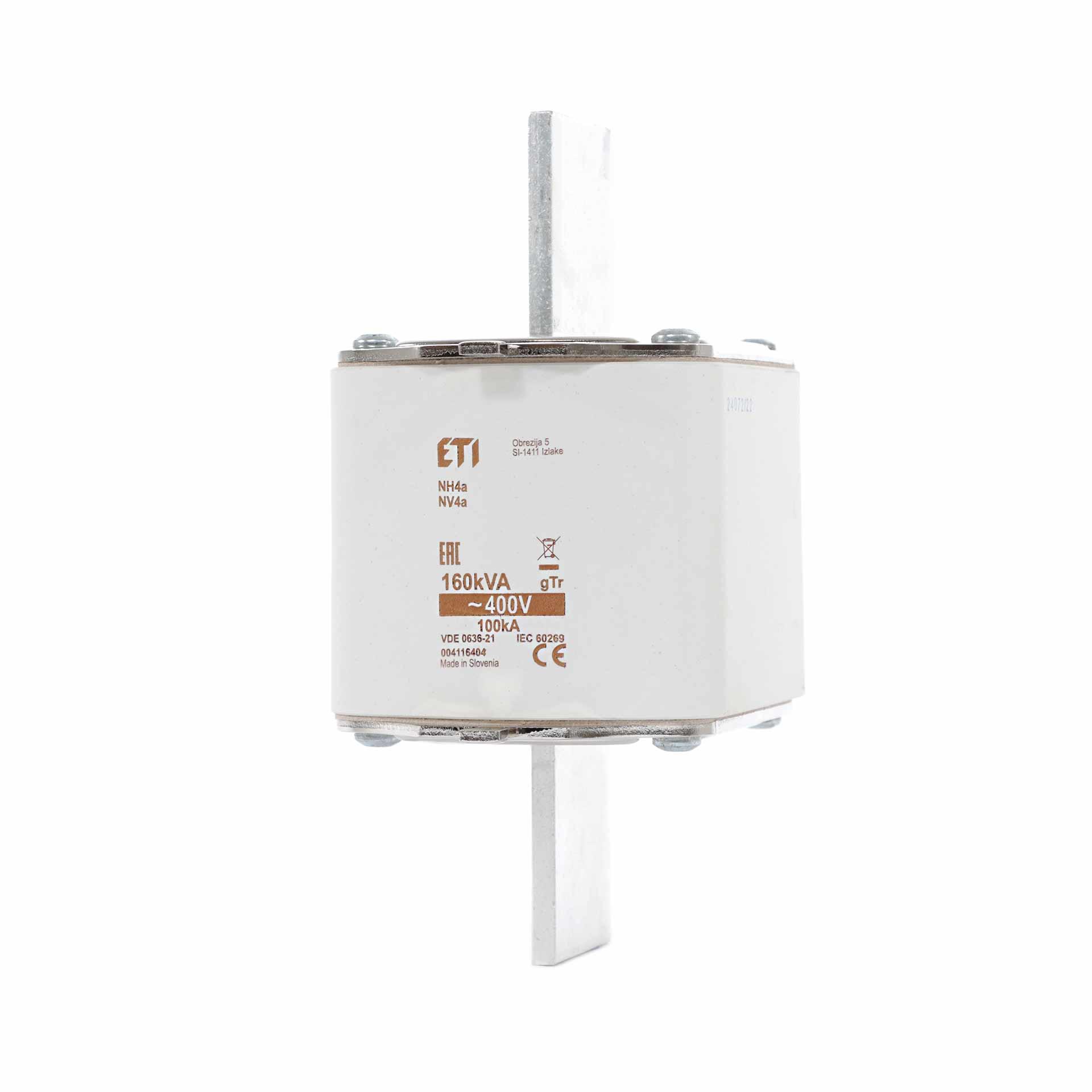 NH fuse size 4A, 231A for transformer protection 160kVA, gTr