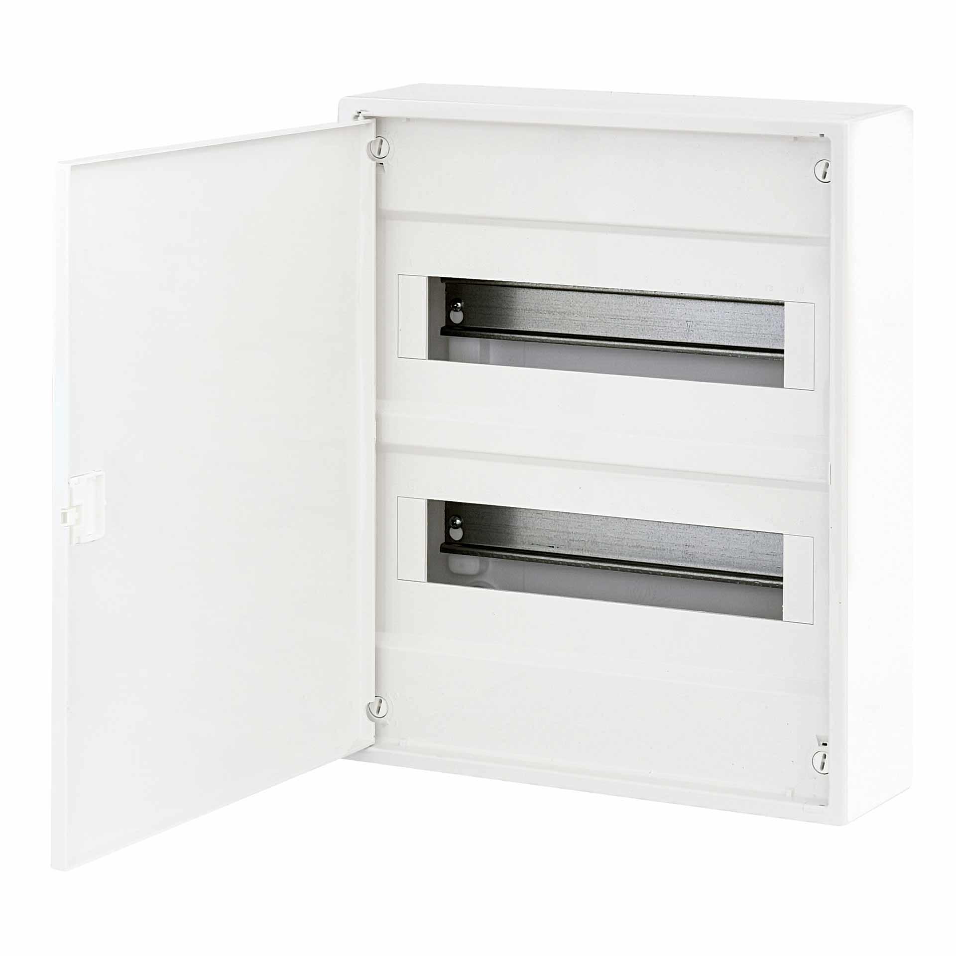 Aufputzverteiler mit weisser Tür "ACT-24-PO", IP40, 2x12 Modul (24M)
