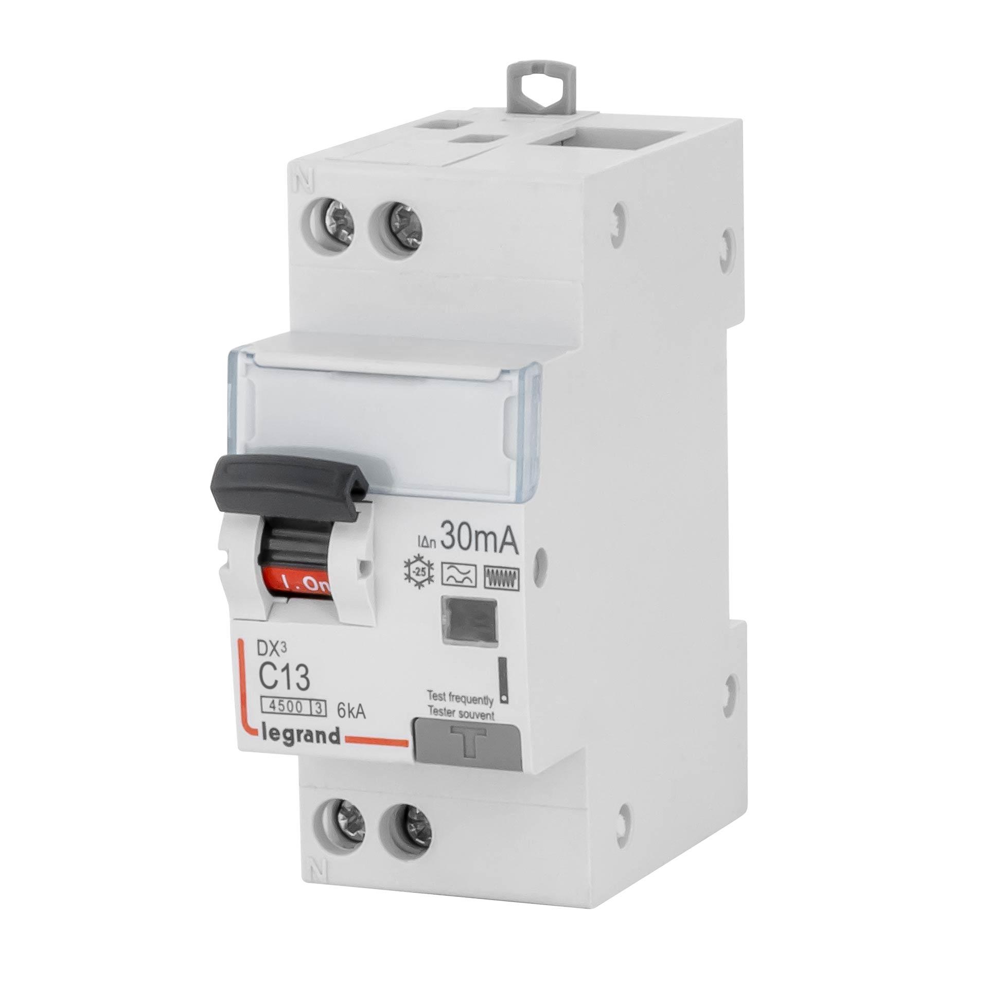 FI/LS Optimiert 1PN, Charakteristik C / 13A (0.03A), Typ F, 4.5kA, Schraubanschluss