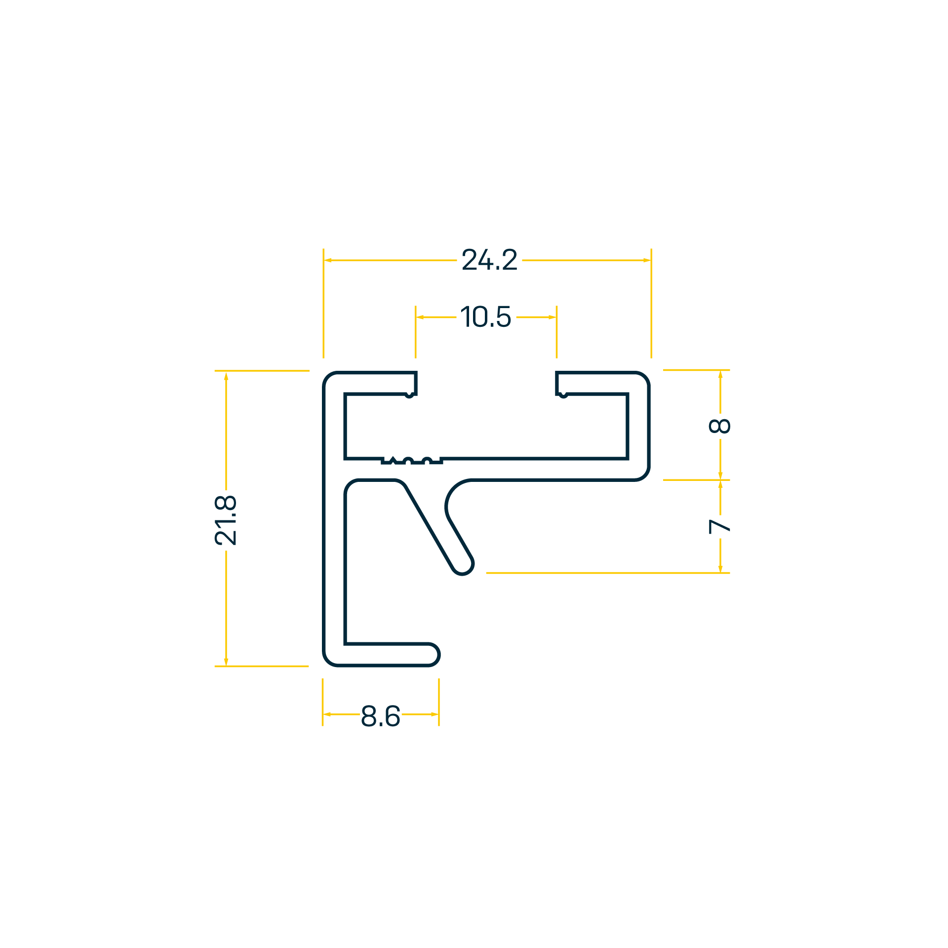 GA2029 Befestigungsschiene BS.24.2_7mm 