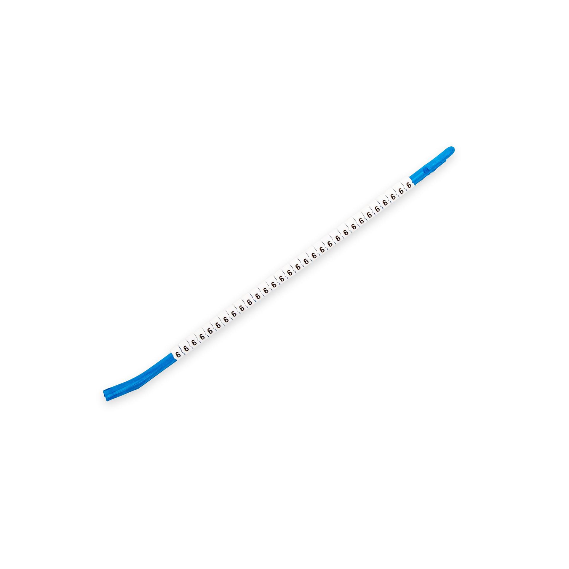 Markiertüllen "6", 1.5 - 2.5mm2, weiss, VPE à 300 Stück
