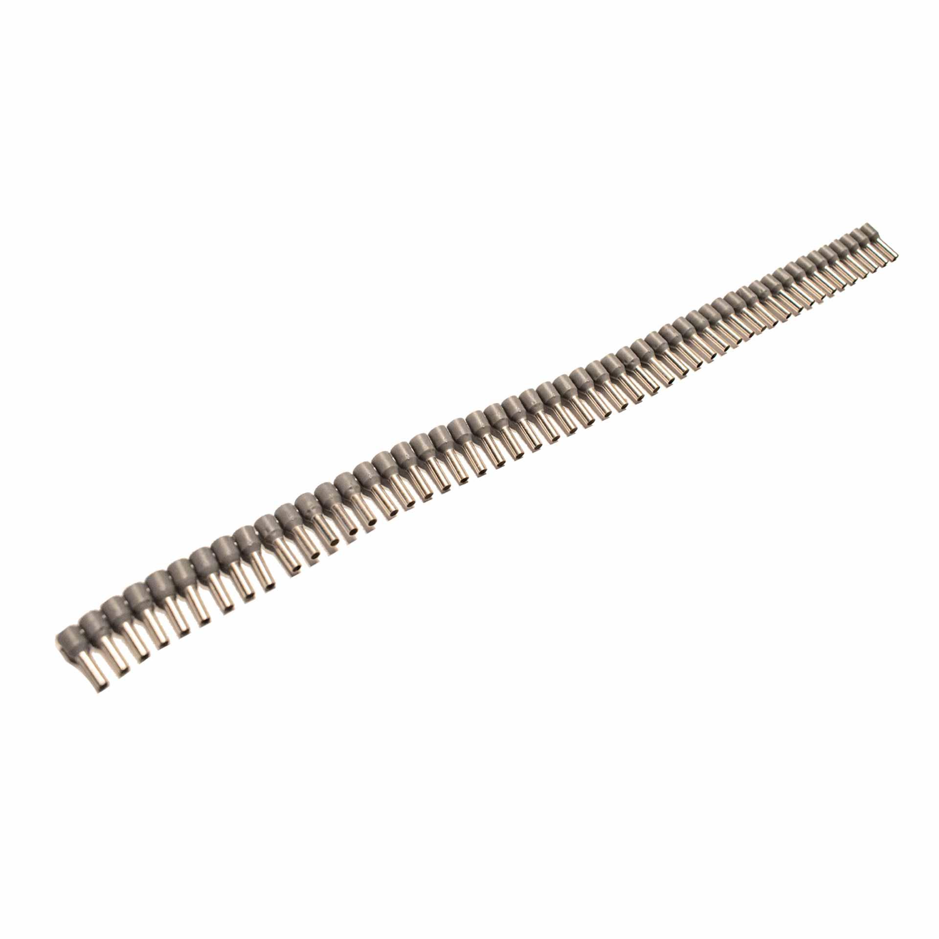 Isolierte Aderendhülsen (TE) in Streifenform / grau / 2.5mm² / 8mm