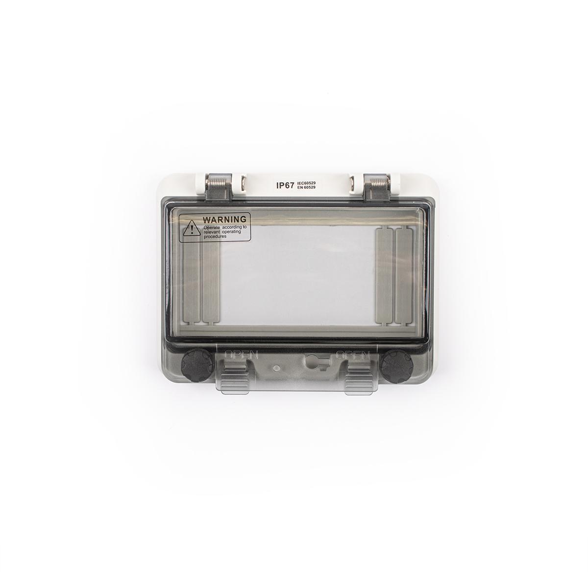 Klappdeckel 6-Modul mit Schutzkorb Tiefe 5mm, IP67