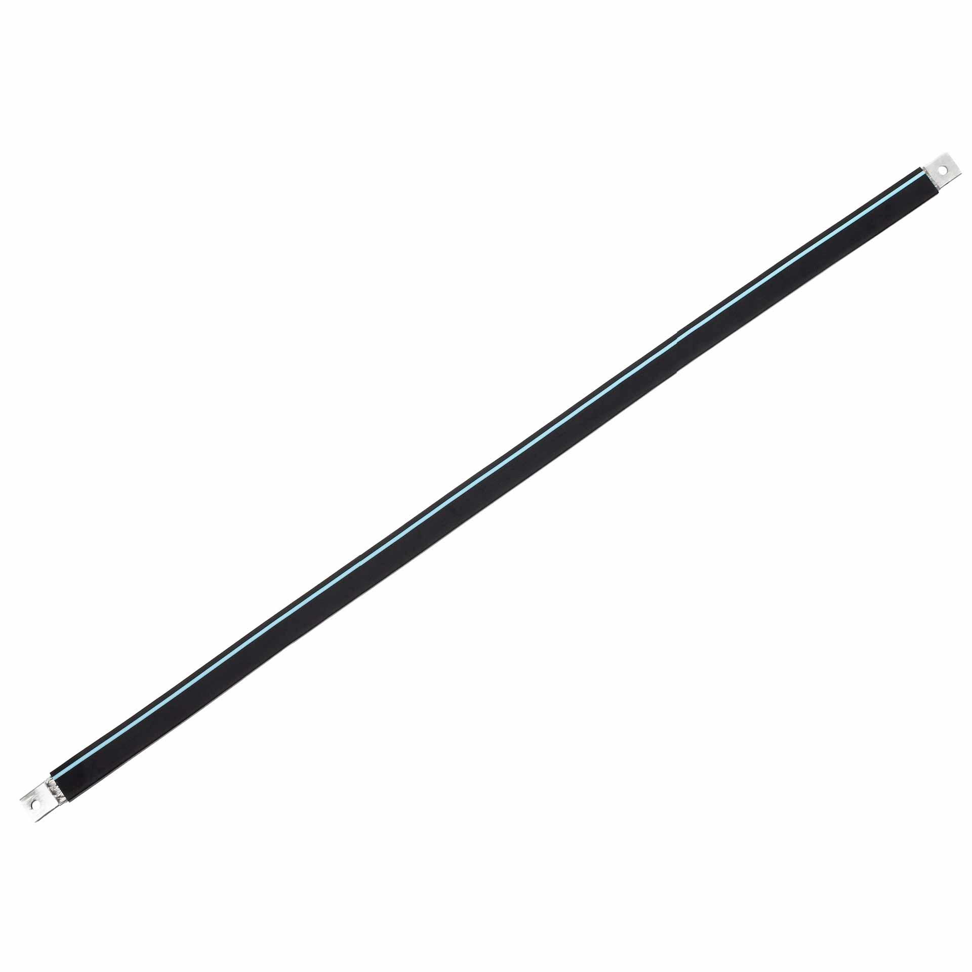 Isolierte Anschlusslasche aus Kupfergeflecht verzinnt L:1330mm 120mm2, 400A, 2x M12, Halogenfrei