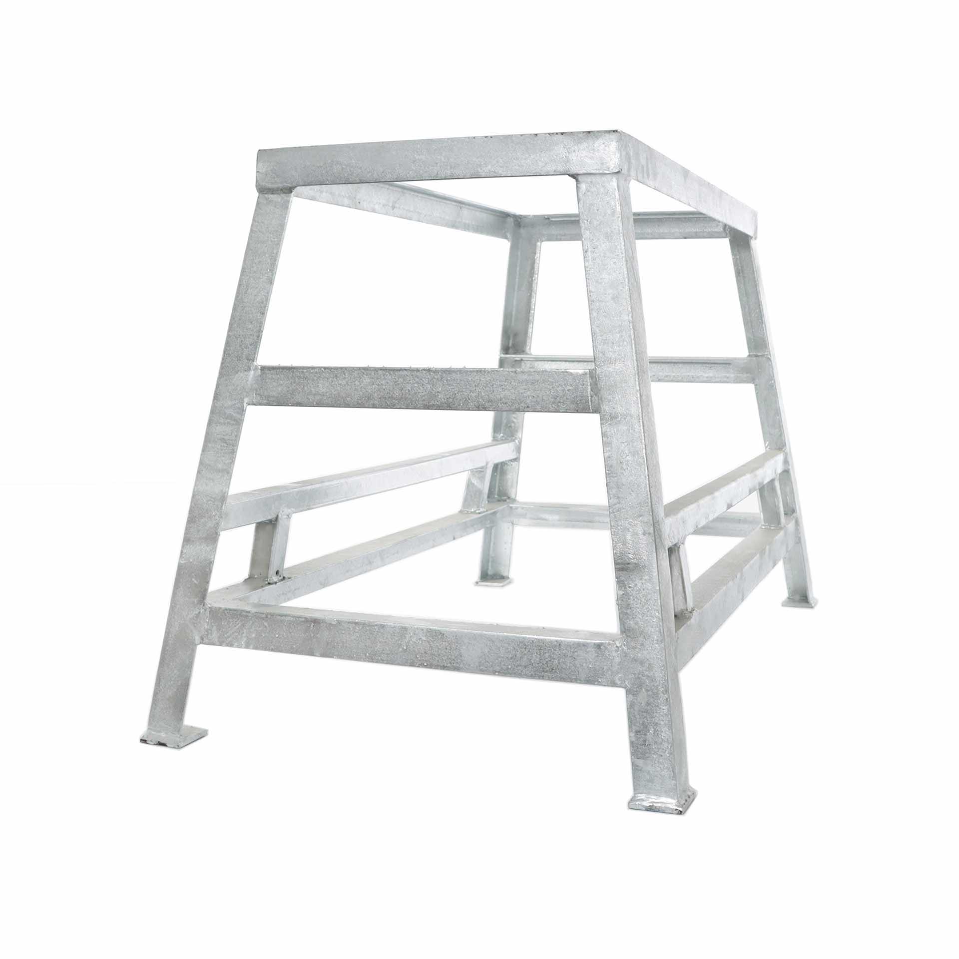 Fussgestell Feuerverzinkt, 800x380x600mm BxTxH, mit Hubwagen bedienbar