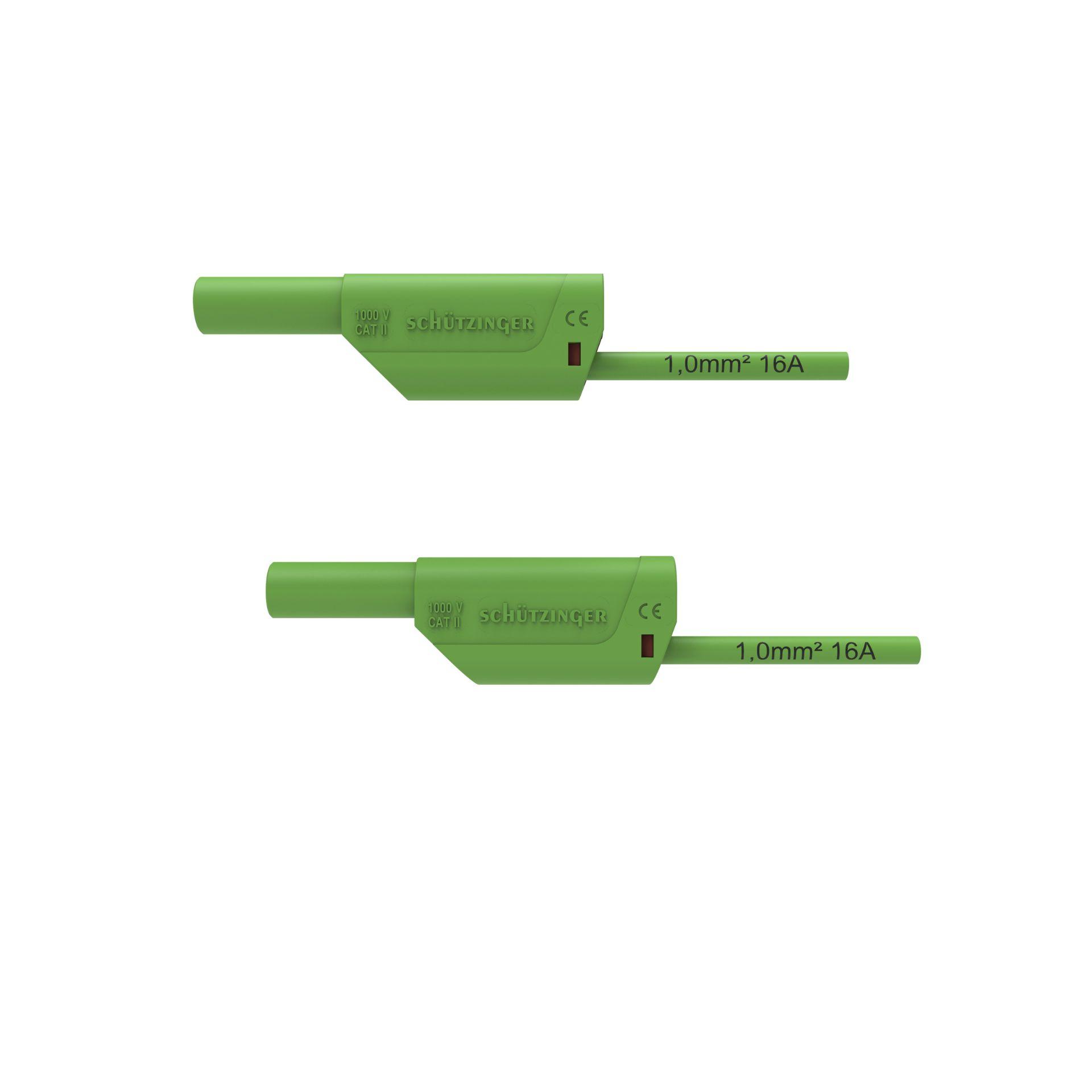 Sicherheits-Verbindungsleitung ø 4mm, 1mm2, 2000mm, grün