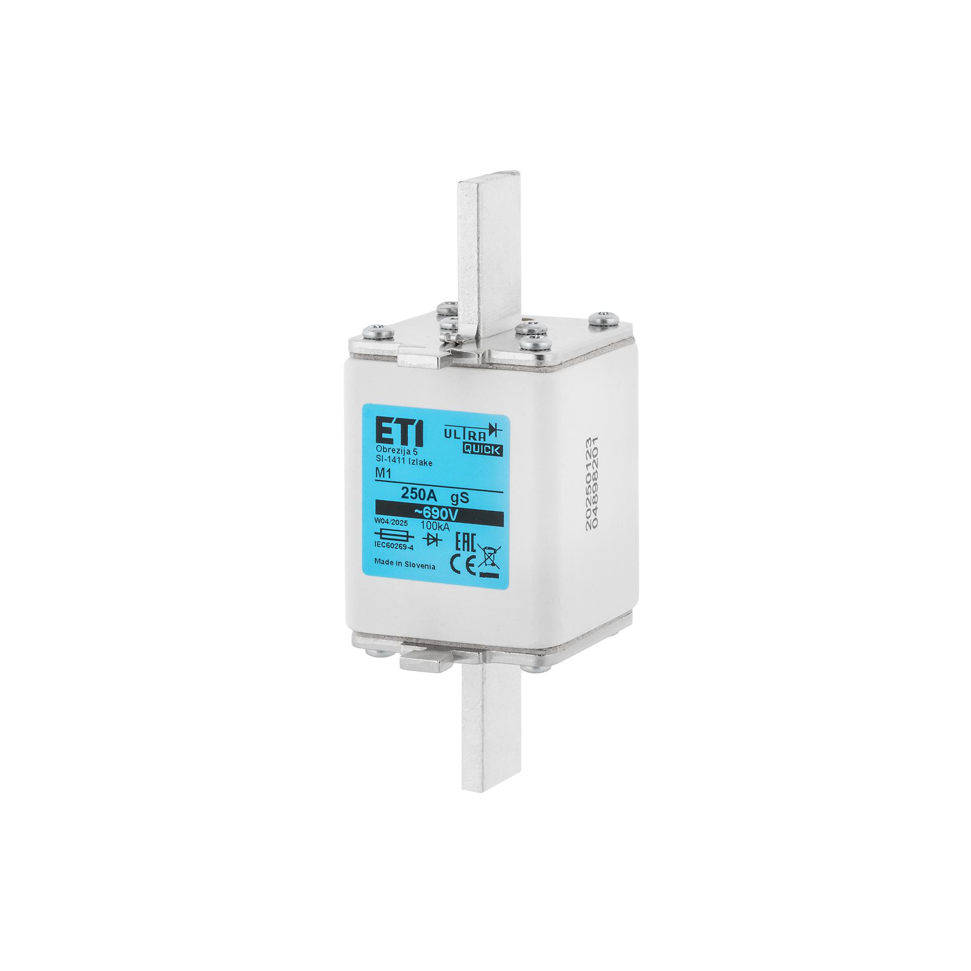 NH-Halbleitersicherung Gr. 1, 250A, Charakteristik gS, 690V