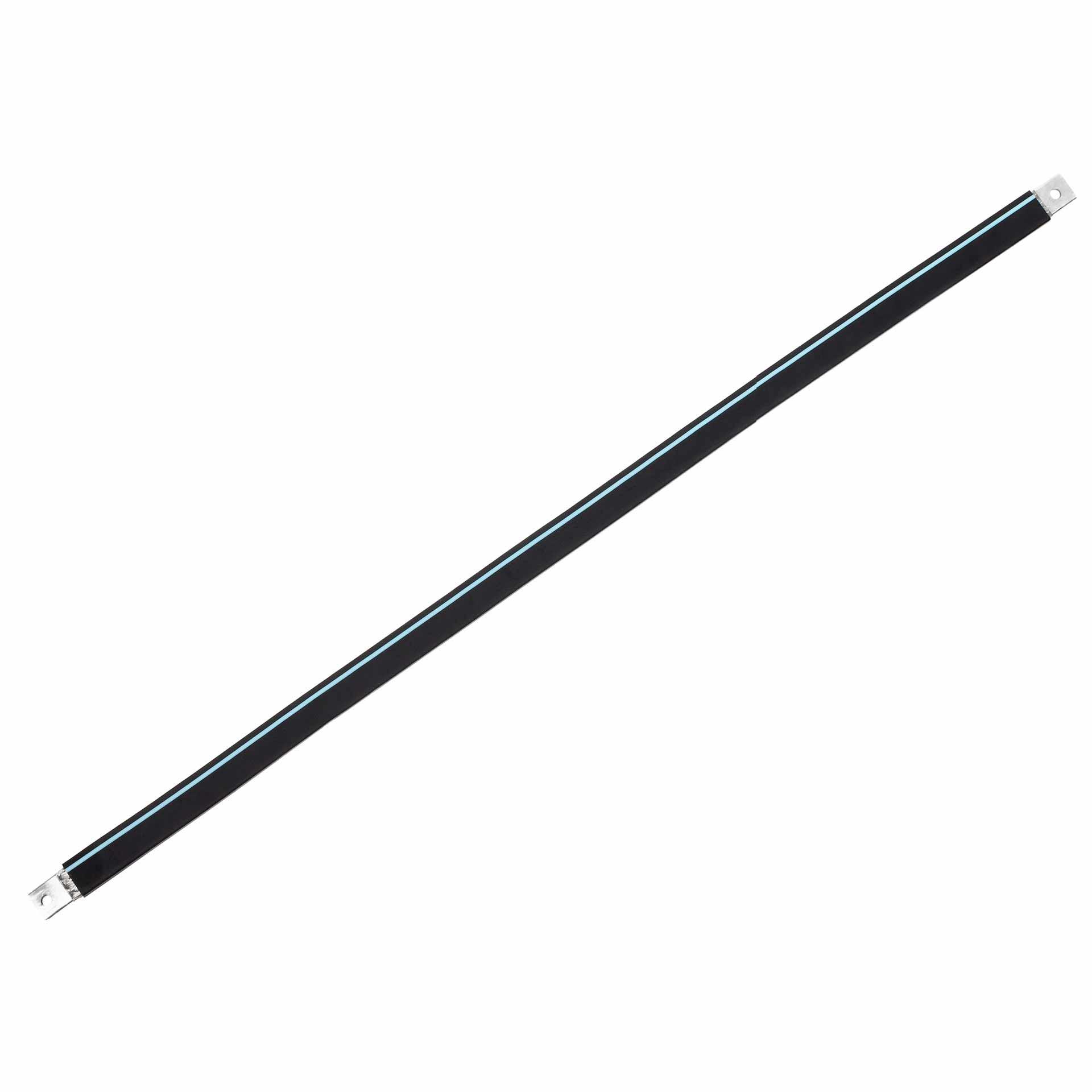 Isolierte Anschlusslasche aus Kupfergeflecht verzinnt L:1230mm 120mm2, 400A, 2x M12, Halogenfrei