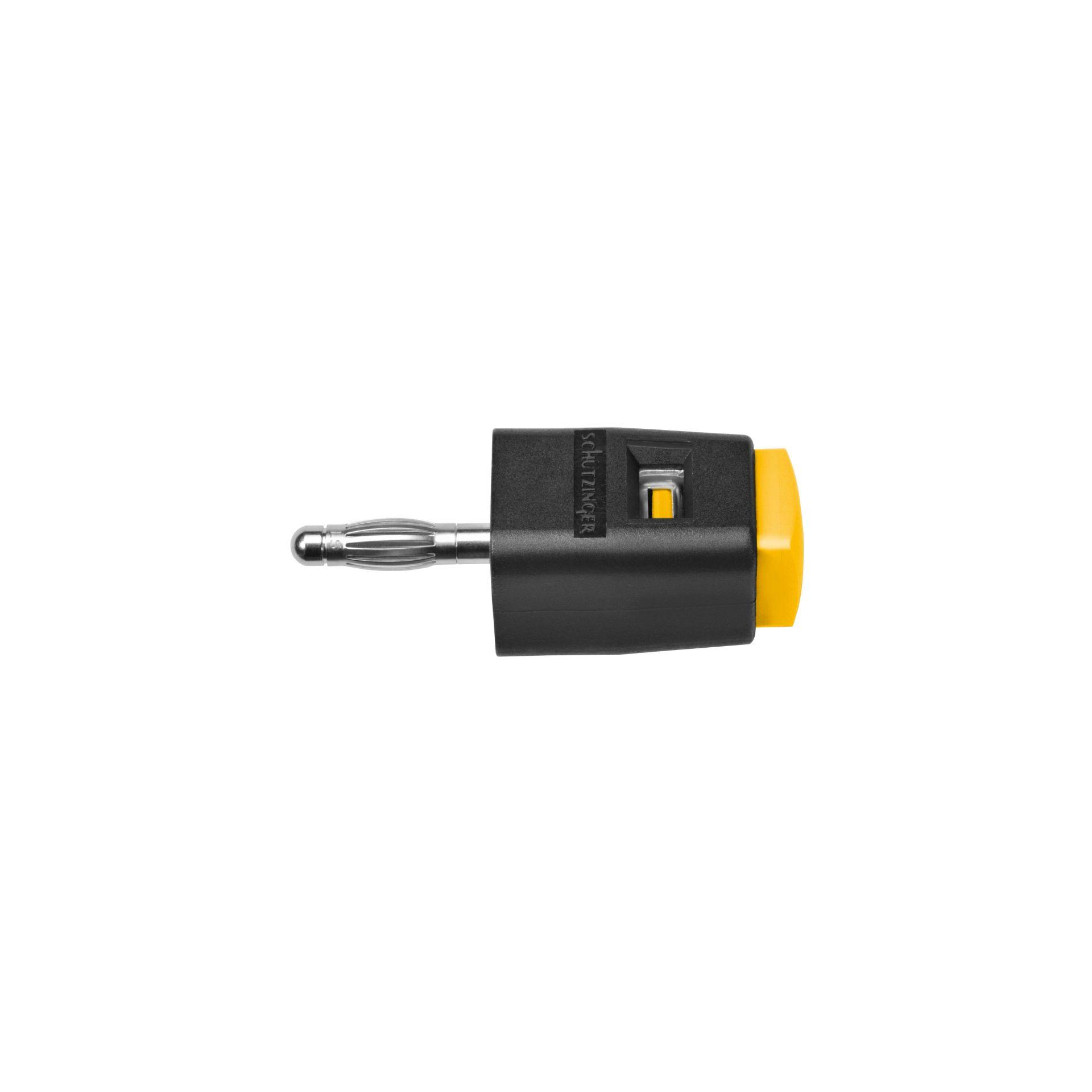 Schnelldruckklemme für ø 4mm Buchse, gelb