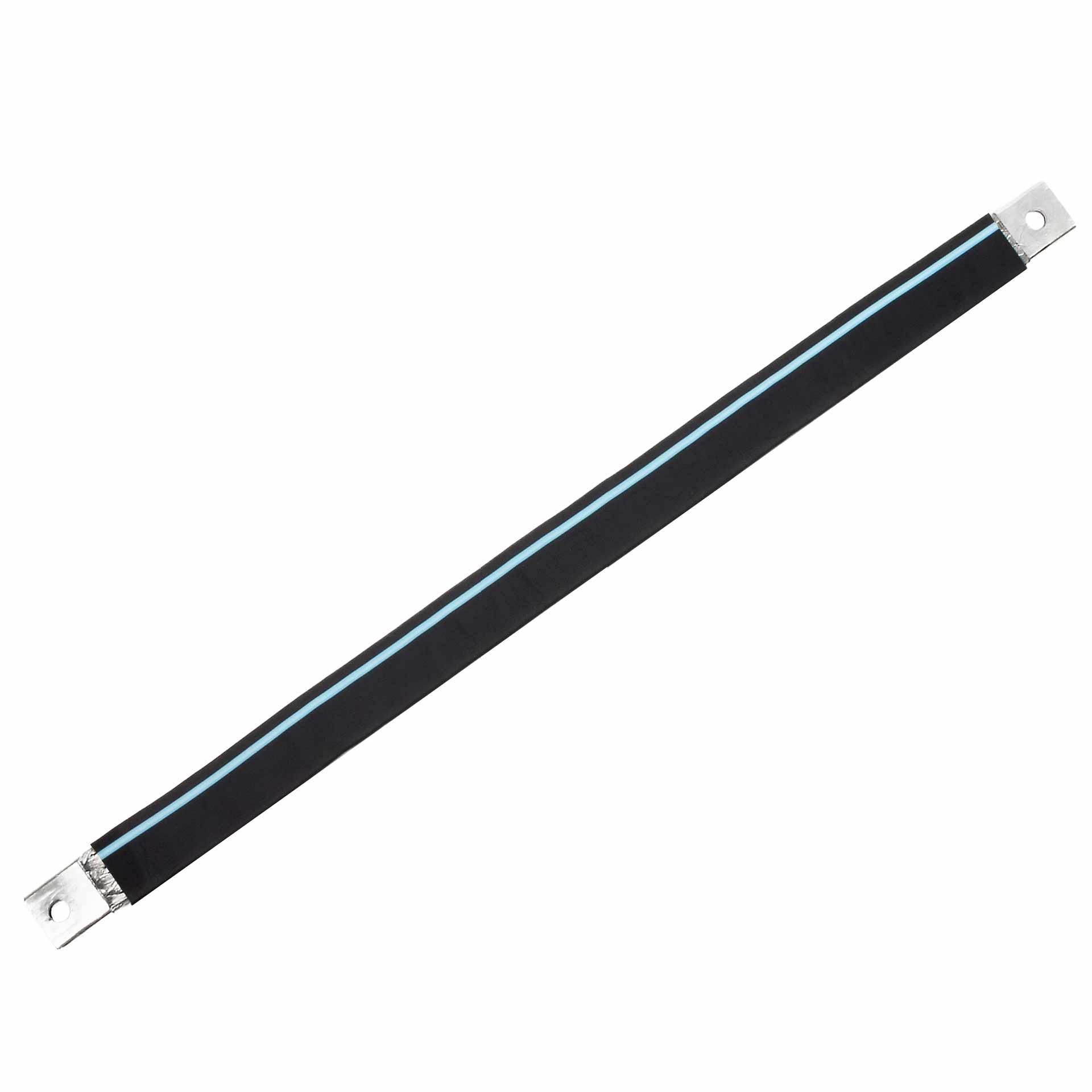Isolierte Anschlusslasche aus Kupfergeflecht verzinnt "L:1330mm" 240mm², 630A, M10 & M12, Halogenfre