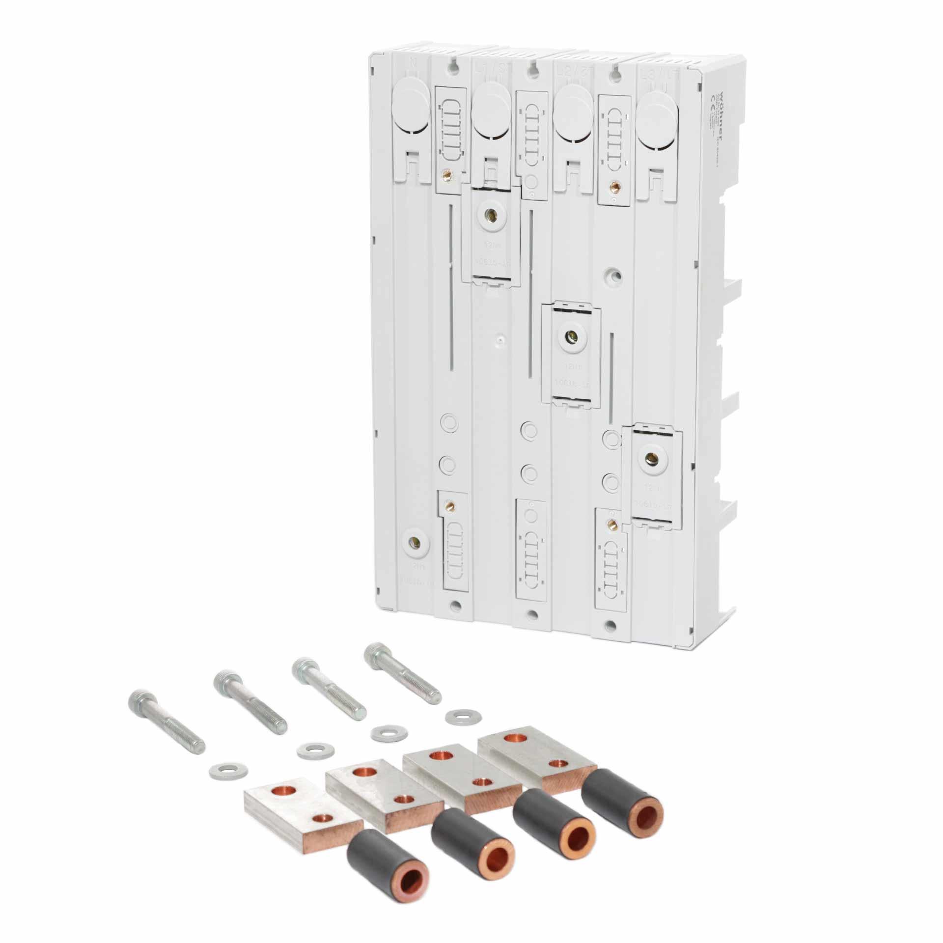 4P Sammelschienenadapter 500A, für 60mm System, für ABB Tmax T5, Allen-Bradley 140G-K 