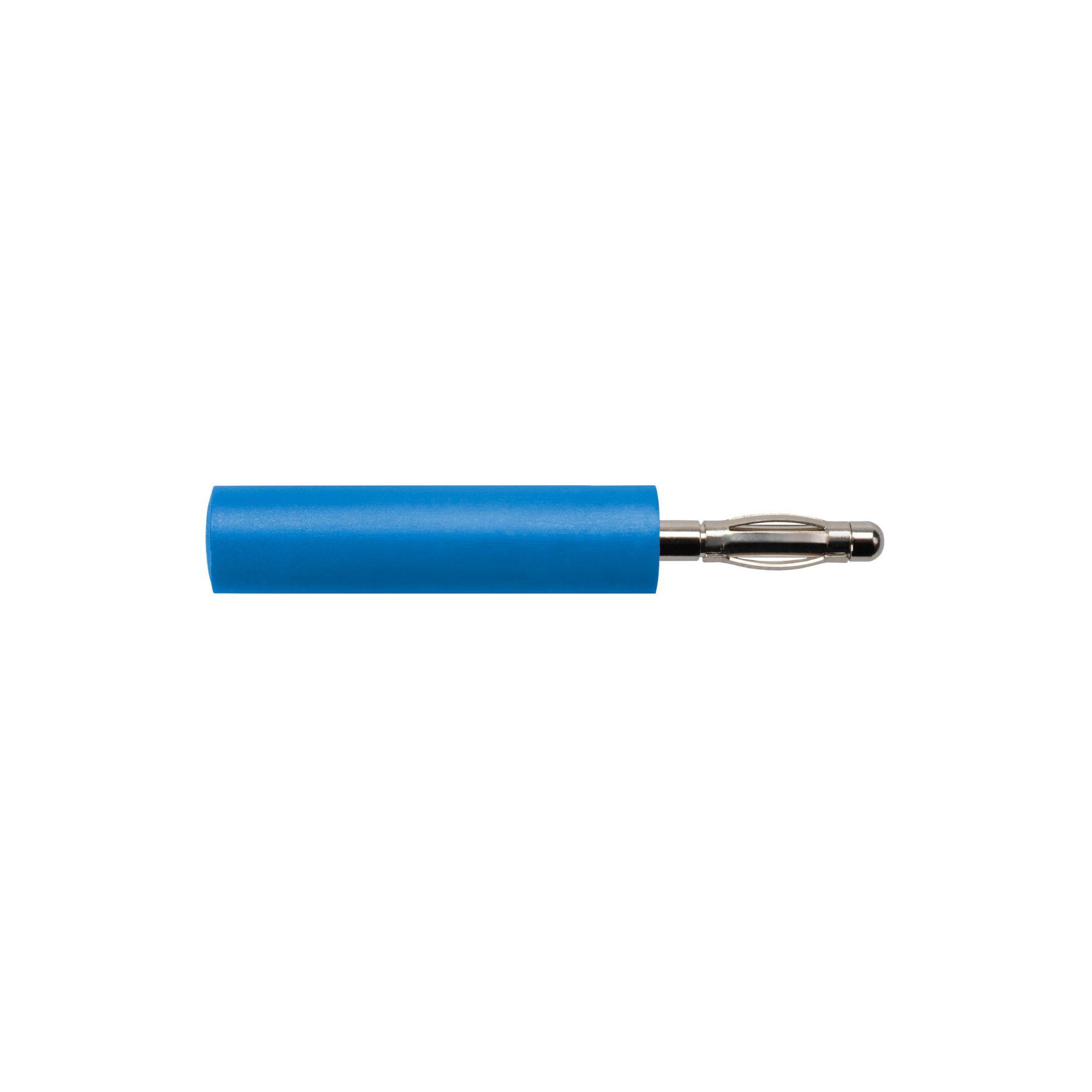 Adapter zum Adaptieren von Buchsen von ø 2mm auf ø 4mm Sicherheits-System blau