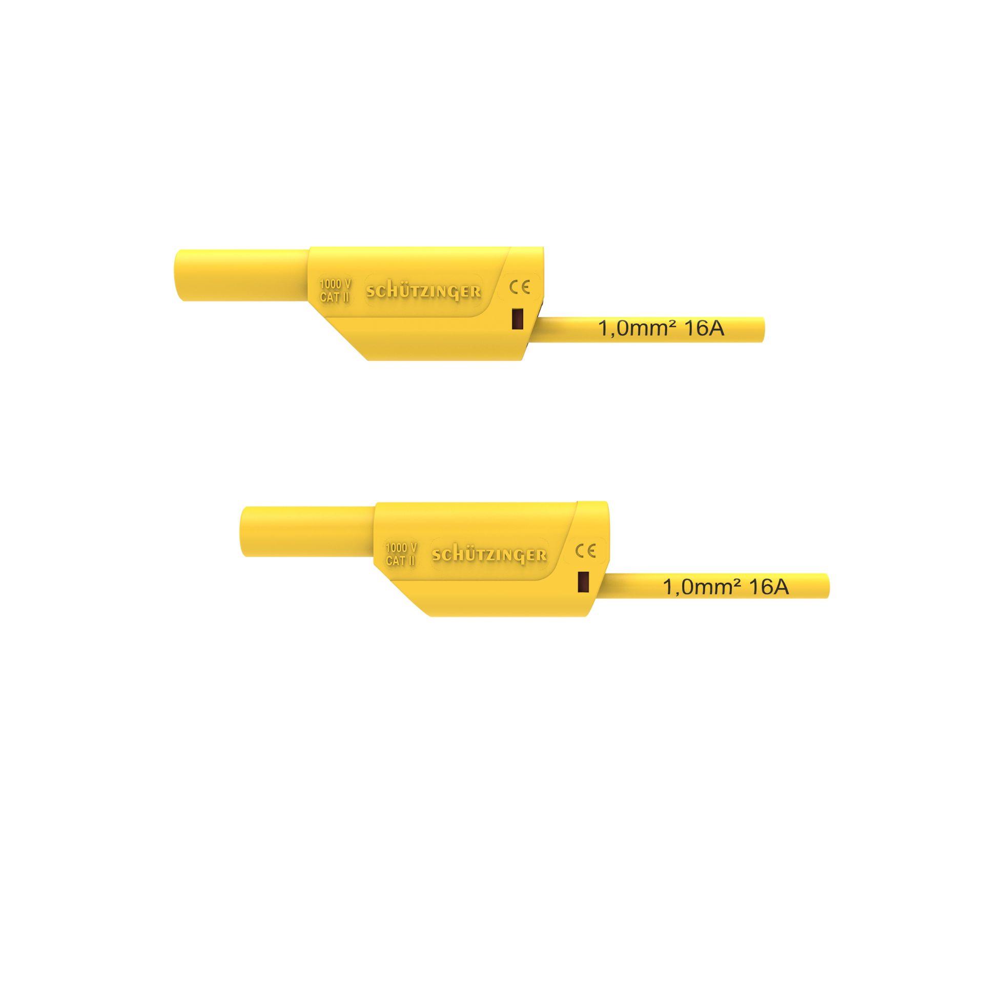 Sicherheits-Verbindungsleitung ø 4mm, 1mm2, 2000mm, gelb