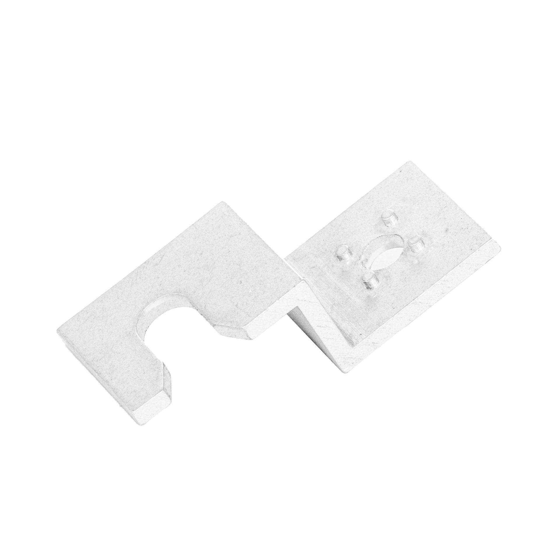AZ 12 Wandbefestigungsbügel rechts mit V-Lasche, Ø 6.5mm / Ø 8.5mm, Aluminium